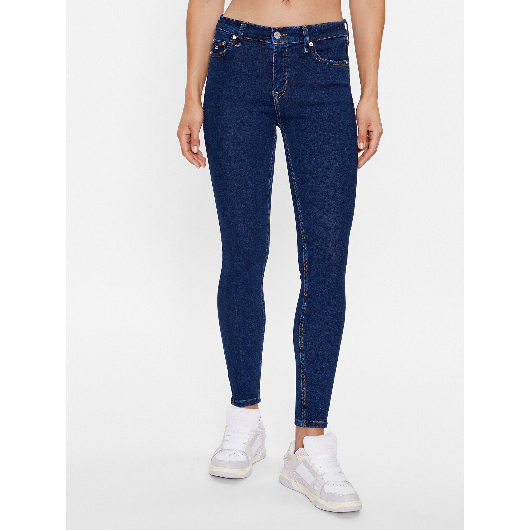 Tommy Jeans Blugi Nora DW0DW16008 Bleumarin Skinny Fit - Pled.ro