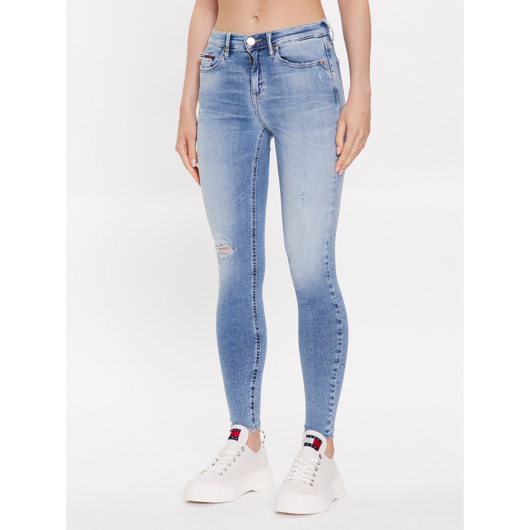 Tommy Jeans Blugi Nora DW0DW16043 Albastru Skinny Fit - Pled.ro