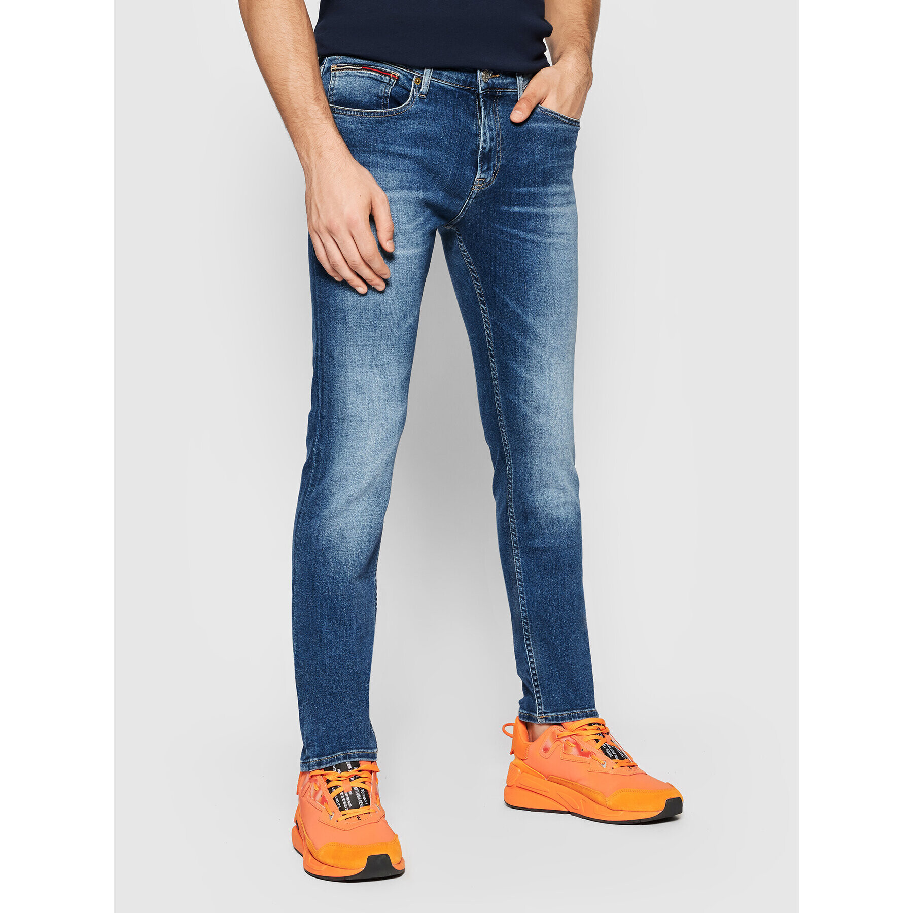 Tommy Jeans Blugi Scanton DM0DM10778 Bleumarin Slim Fit - Pled.ro