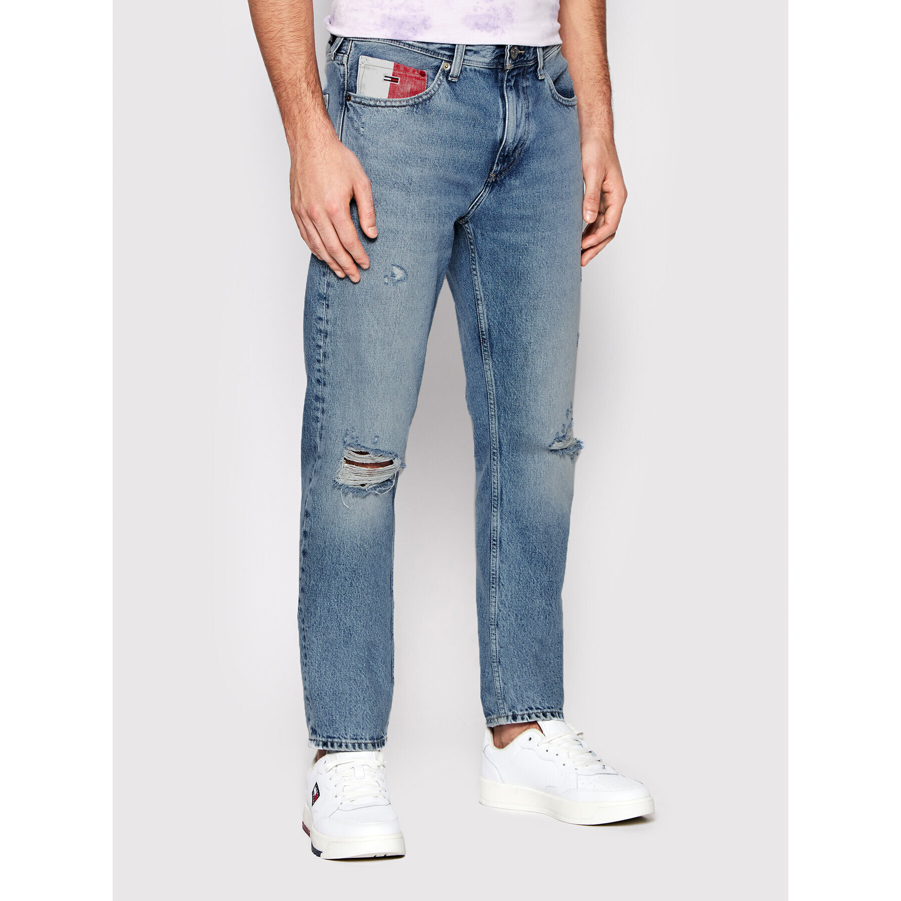 Tommy Jeans Blugi Scanton DM0DM11892 Albastru Slim Fit - Pled.ro