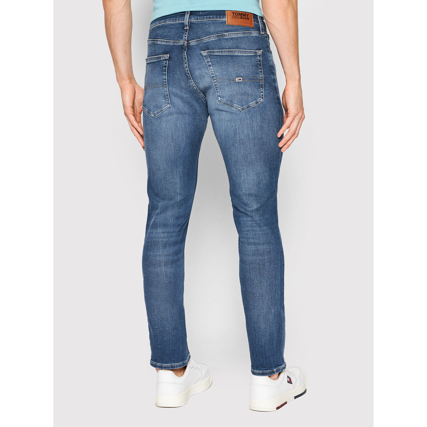 Tommy Jeans Blugi Scanton DM0DM13209 Bleumarin Slim Fit - Pled.ro