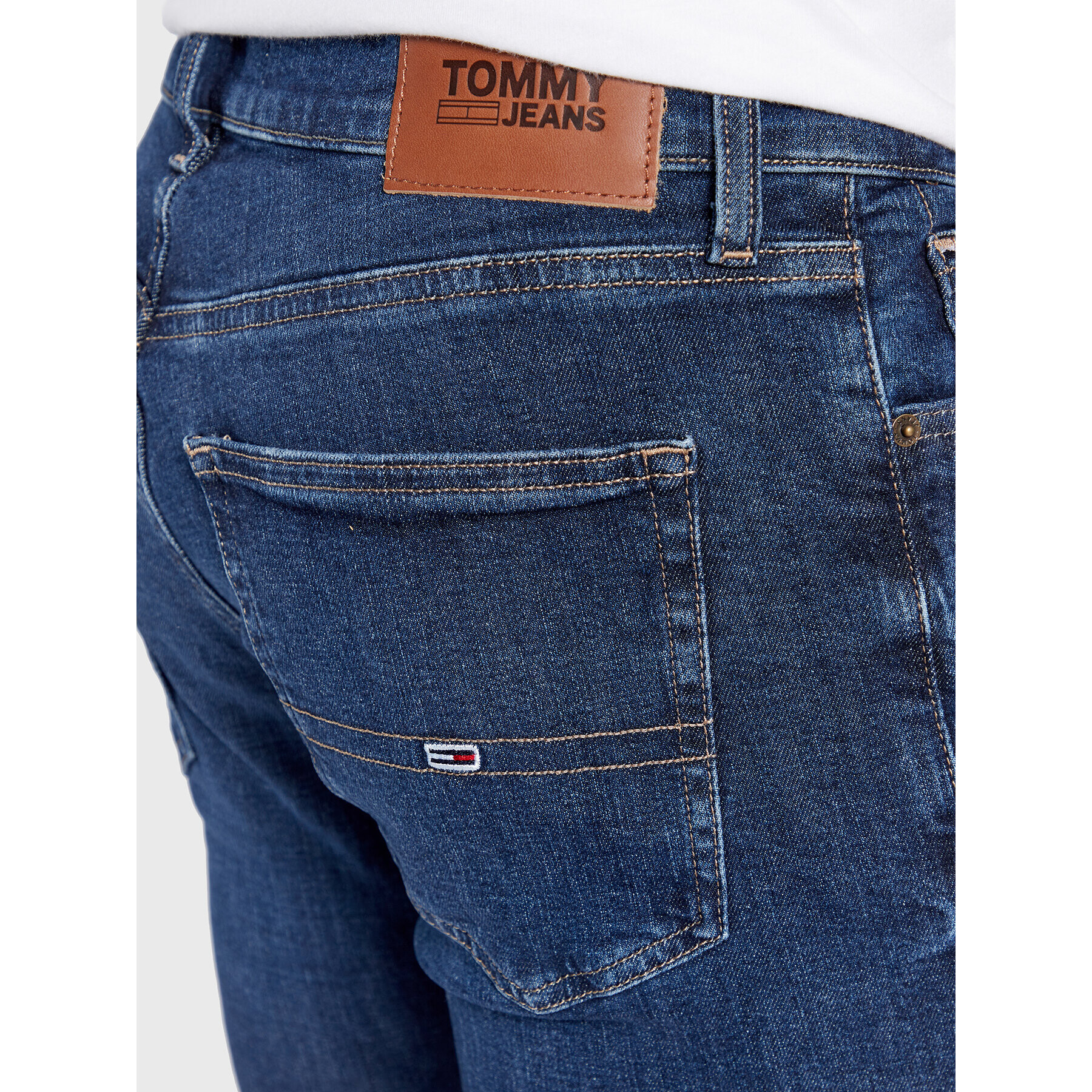 Tommy Jeans Blugi Scanton DM0DM13705 Albastru Slim Fit - Pled.ro