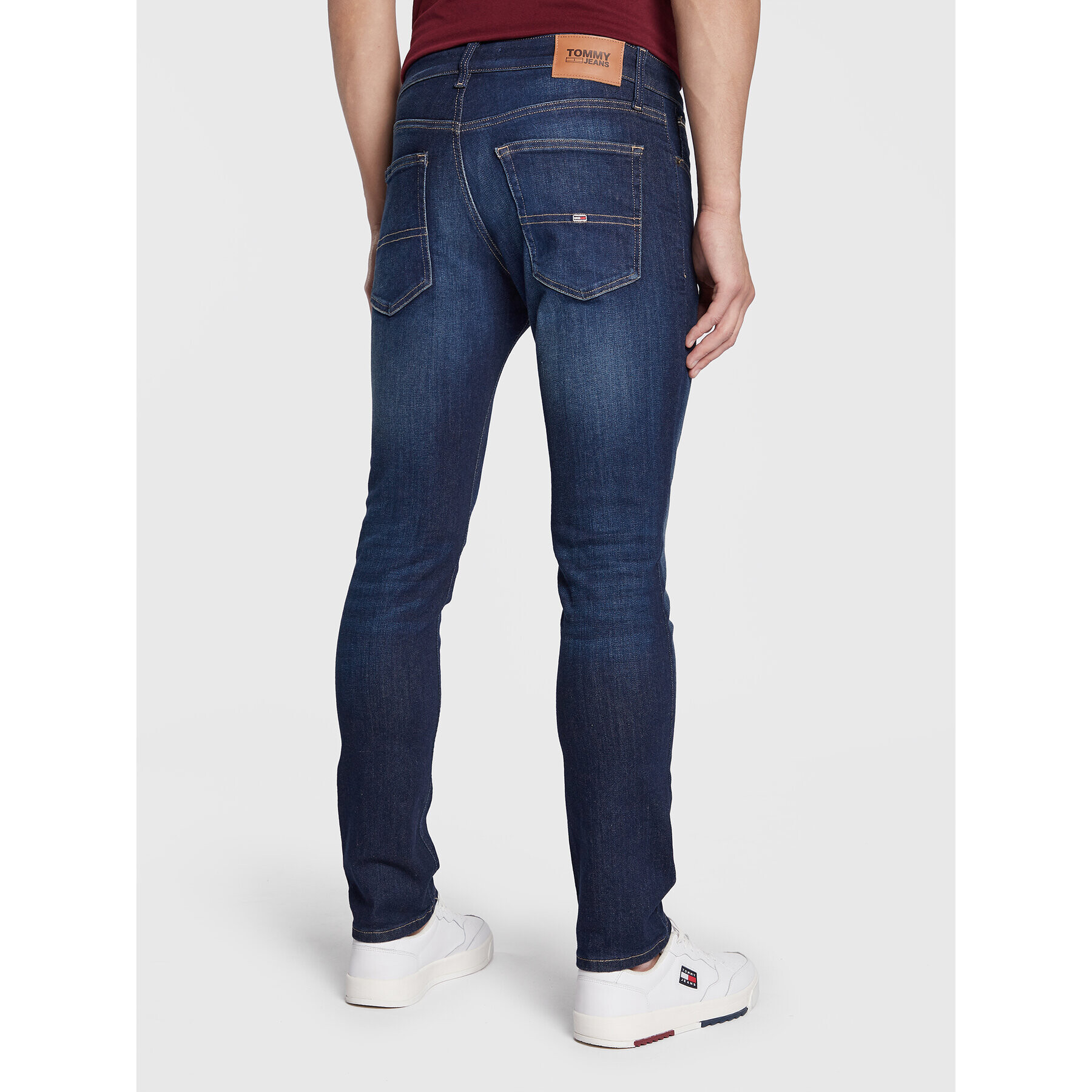 Tommy Jeans Blugi Scanton DM0DM14810 Bleumarin Slim Fit - Pled.ro