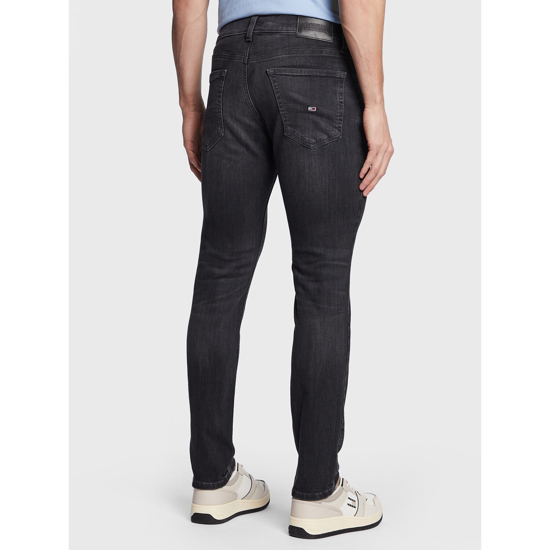 Tommy Jeans Blugi Scanton DM0DM16027 Negru Slim Fit - Pled.ro