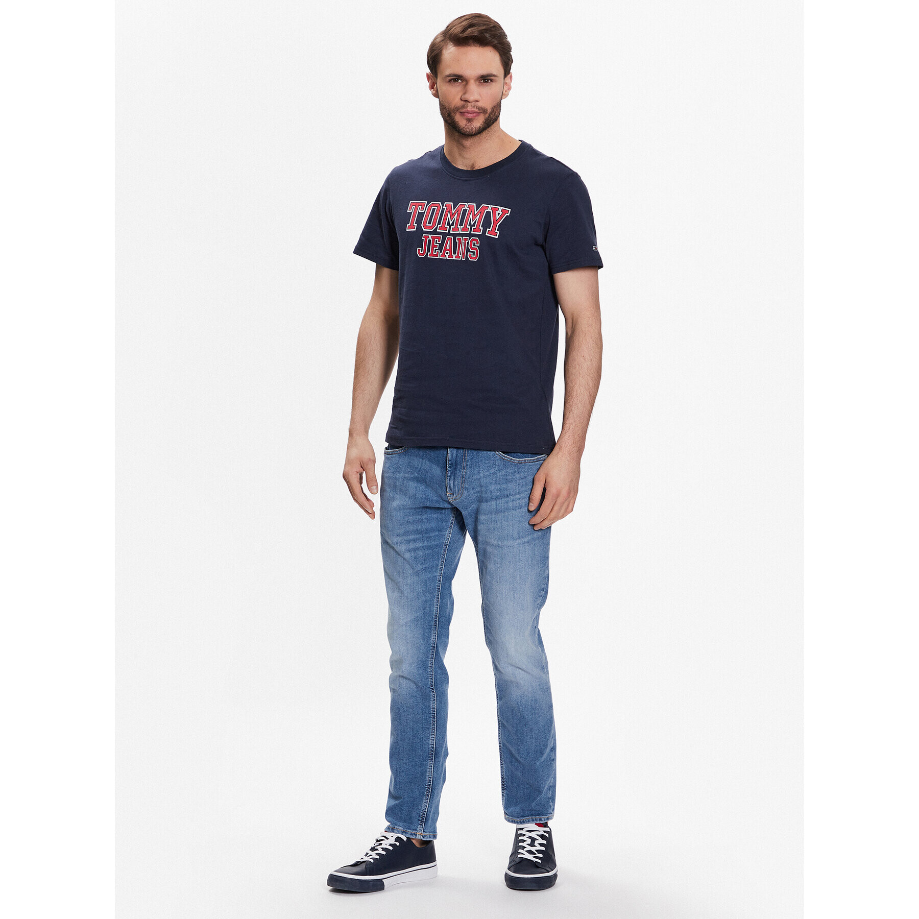 Tommy Jeans Blugi Scanton DM0DM16045 Albastru Slim Fit - Pled.ro