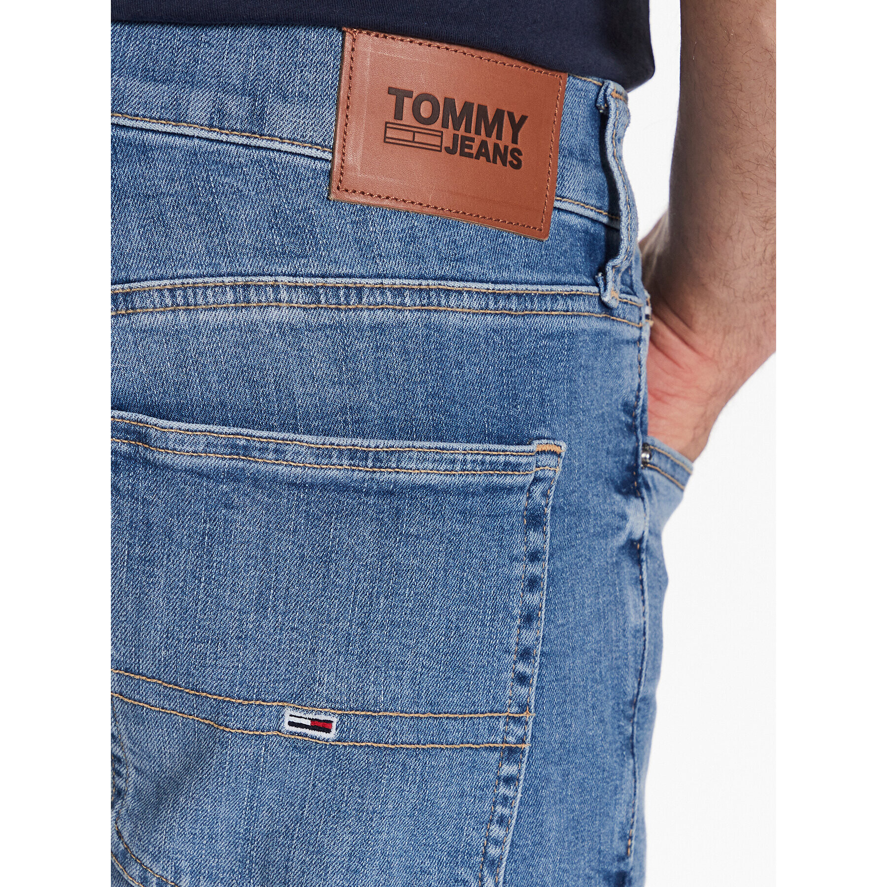 Tommy Jeans Blugi Scanton DM0DM16045 Albastru Slim Fit - Pled.ro