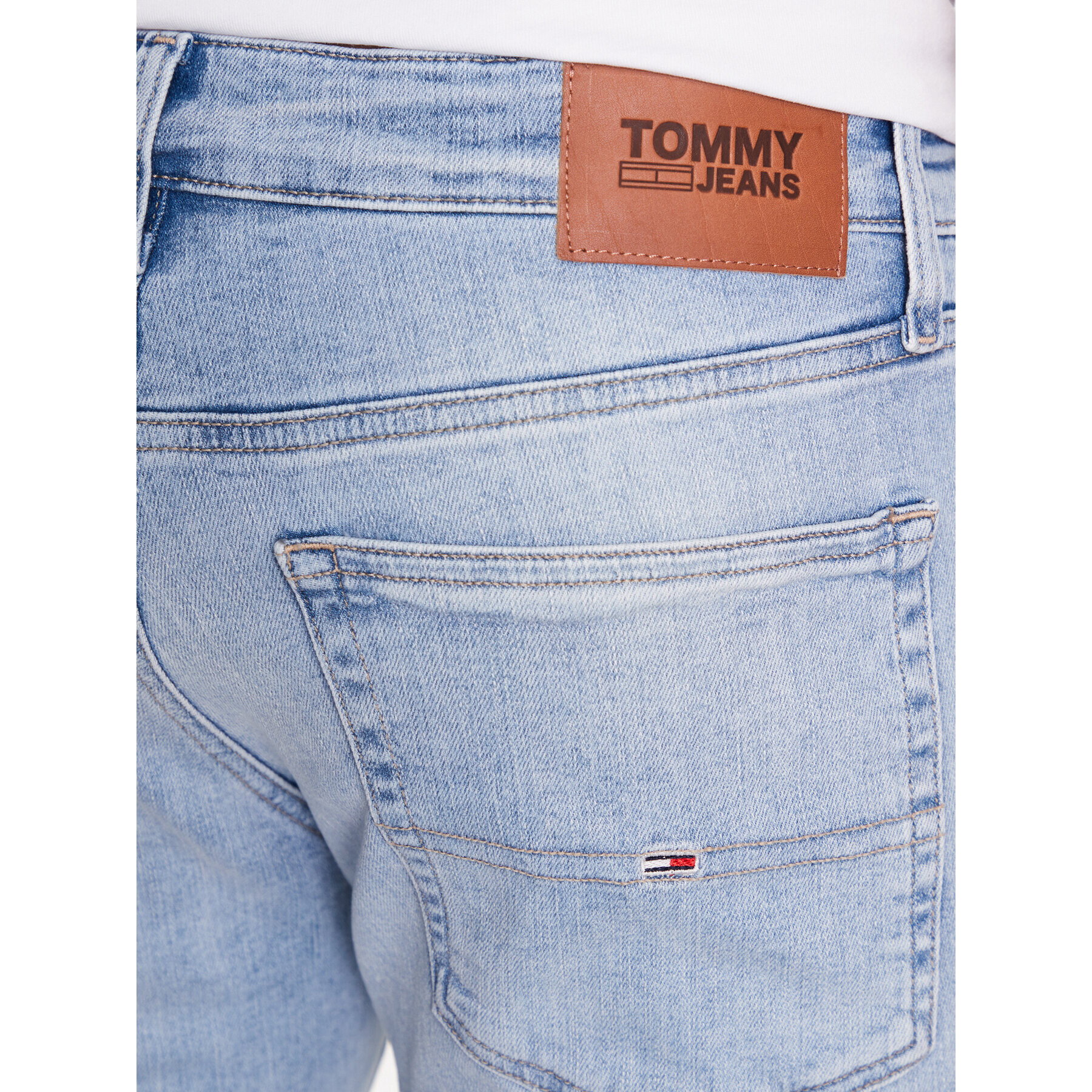 Tommy Jeans Blugi Scanton DM0DM16048 Albastru Slim Fit - Pled.ro