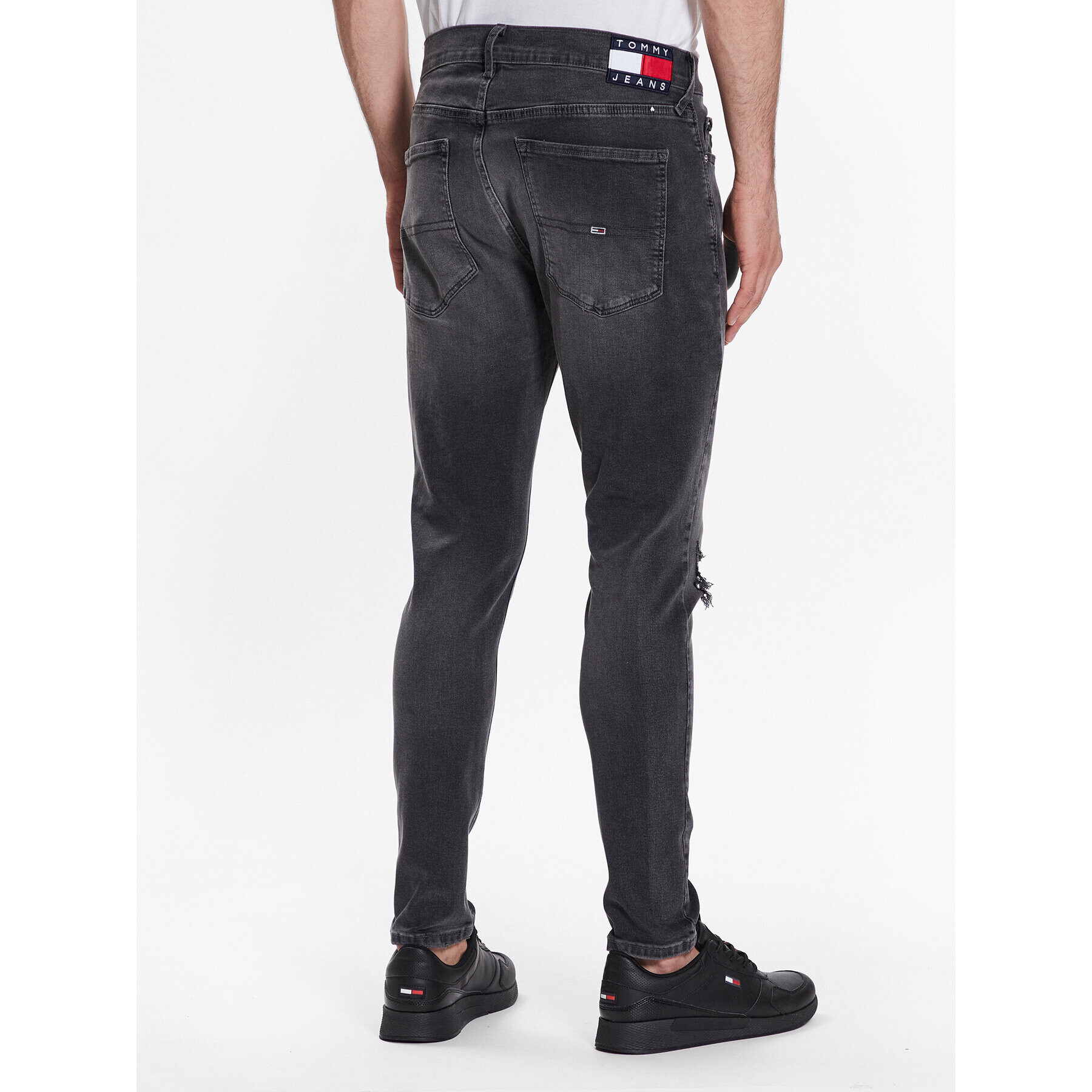 Tommy Jeans Blugi Scanton DM0DM16140 Gri Slim Fit - Pled.ro