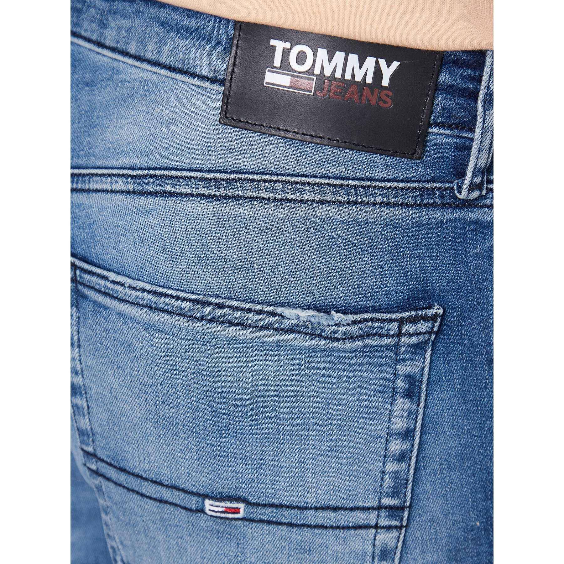 Tommy Jeans Blugi Scanton DM0DM16645 Bleumarin Slim Fit - Pled.ro