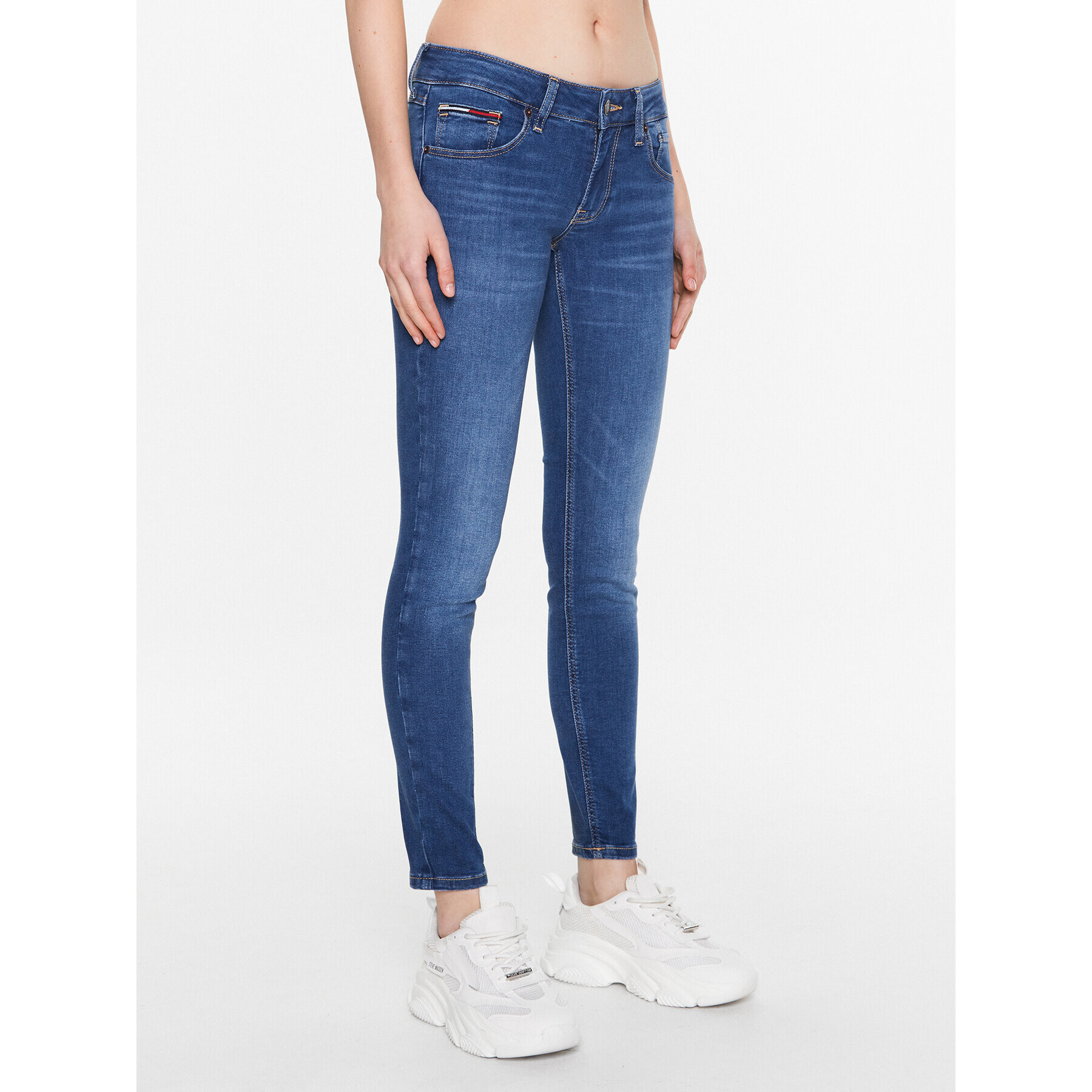 Tommy Jeans Blugi Scarlett DW0DW15781 Albastru Skinny Fit - Pled.ro