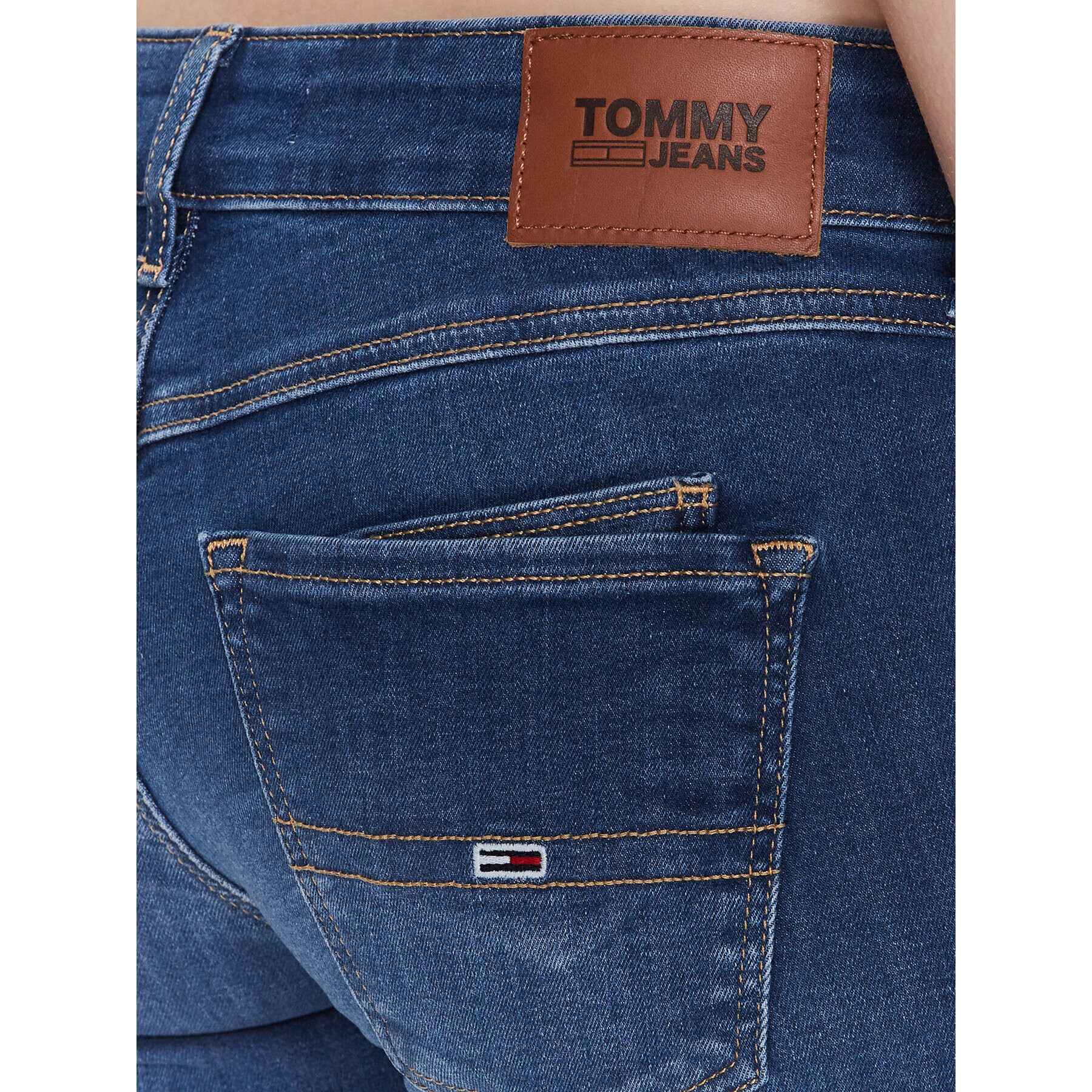 Tommy Jeans Blugi Scarlett DW0DW15781 Albastru Skinny Fit - Pled.ro