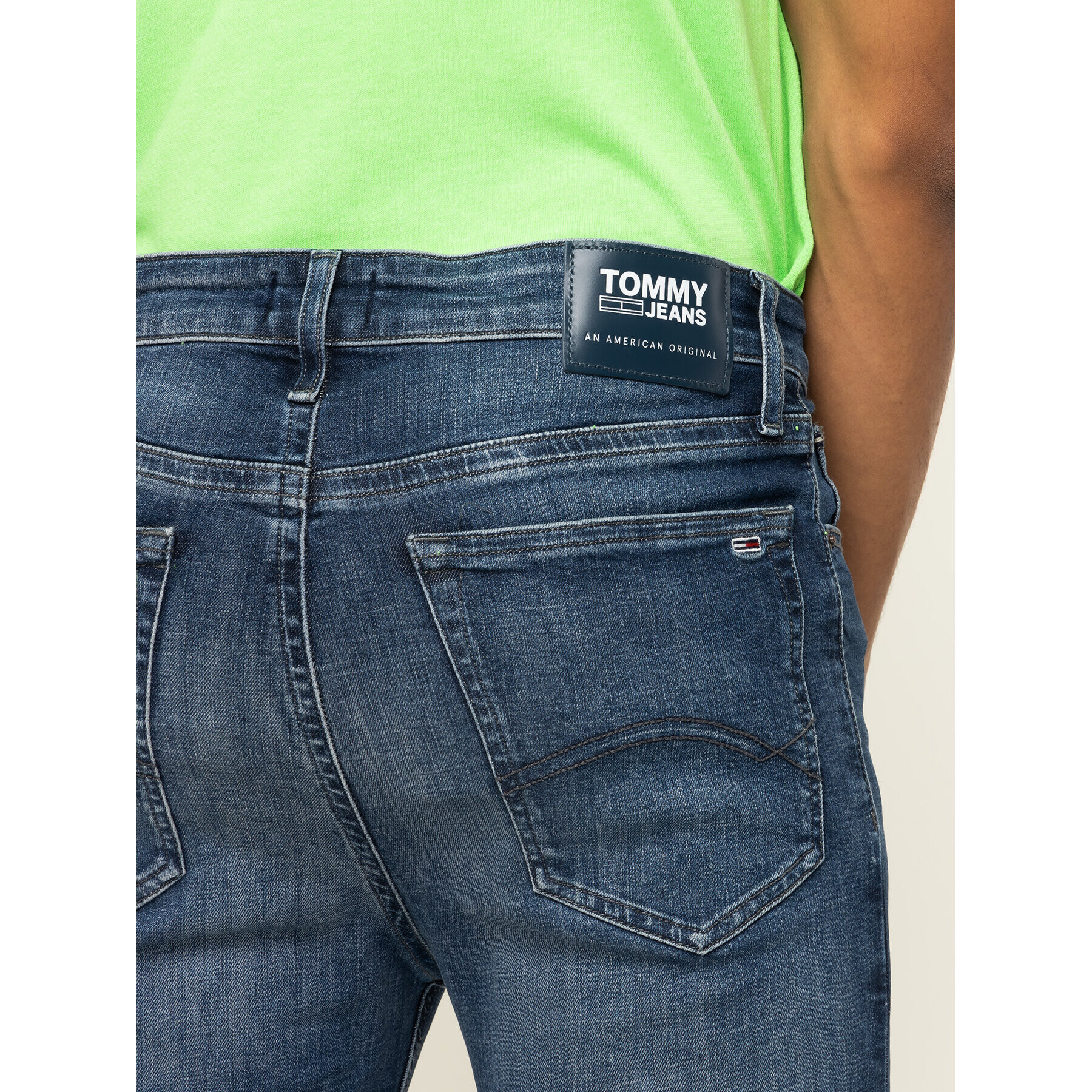 Tommy Jeans Blugi Simon DM0DM07320 Bleumarin Skinny Fit - Pled.ro