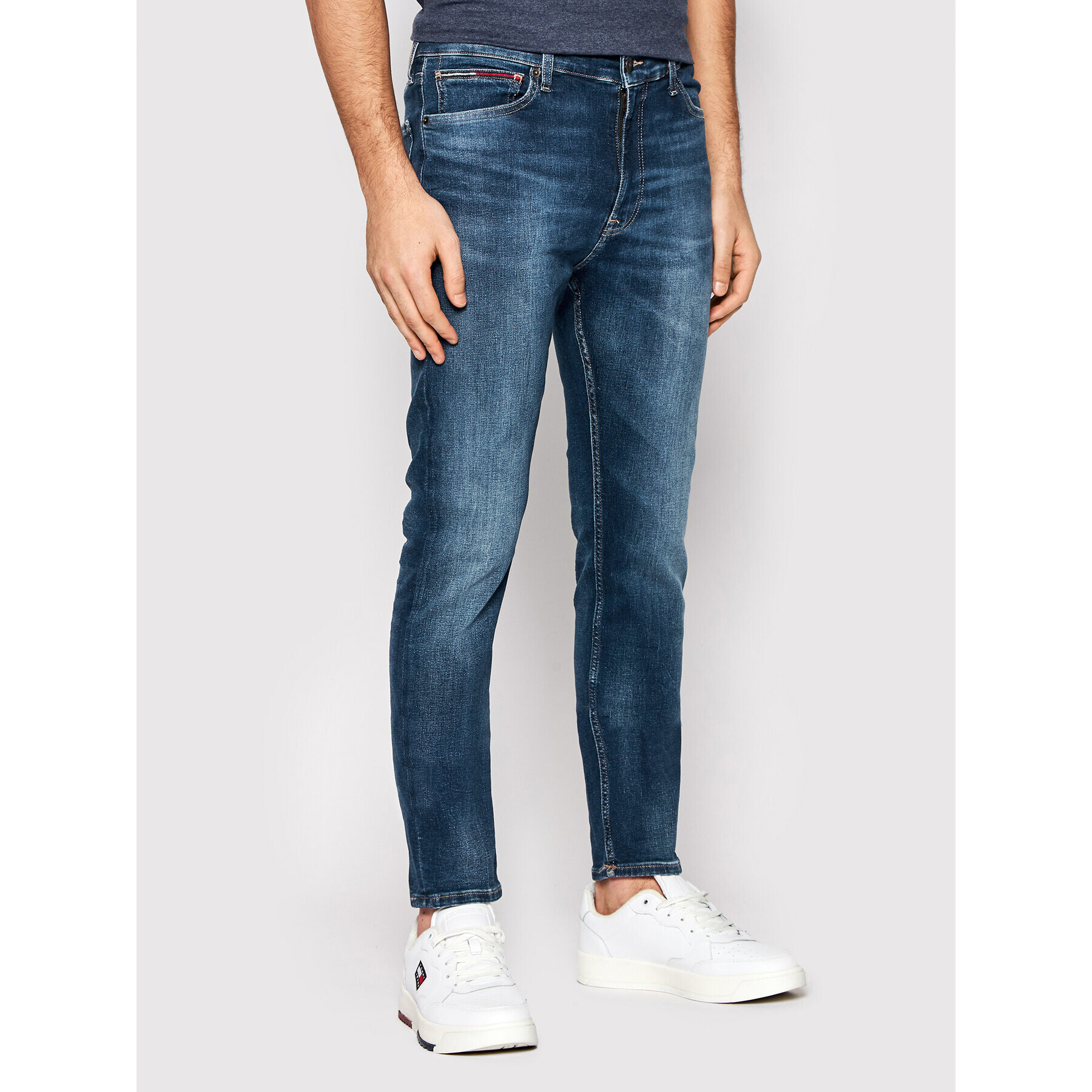 Tommy Jeans Blugi Simon DM0DM11956 Bleumarin Skinny Fit - Pled.ro