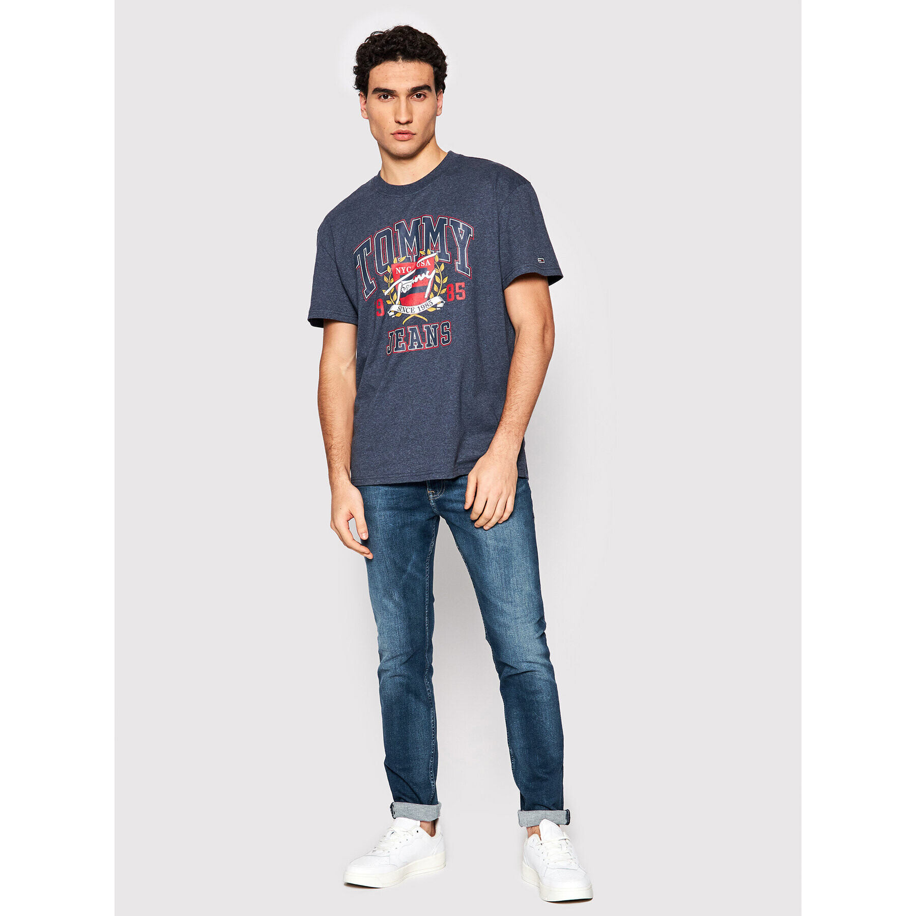 Tommy Jeans Blugi Simon DM0DM11956 Bleumarin Skinny Fit - Pled.ro