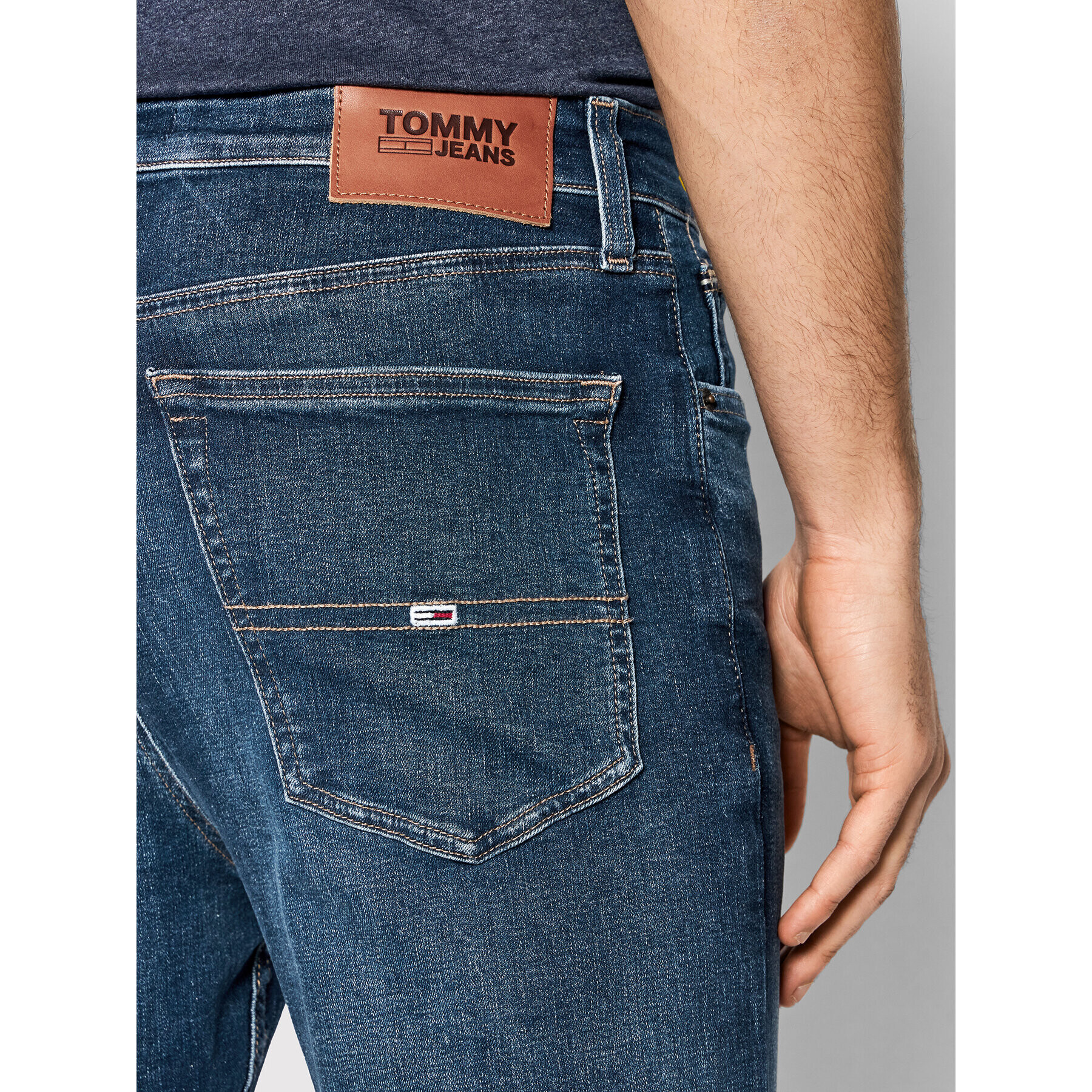 Tommy Jeans Blugi Simon DM0DM11956 Bleumarin Skinny Fit - Pled.ro