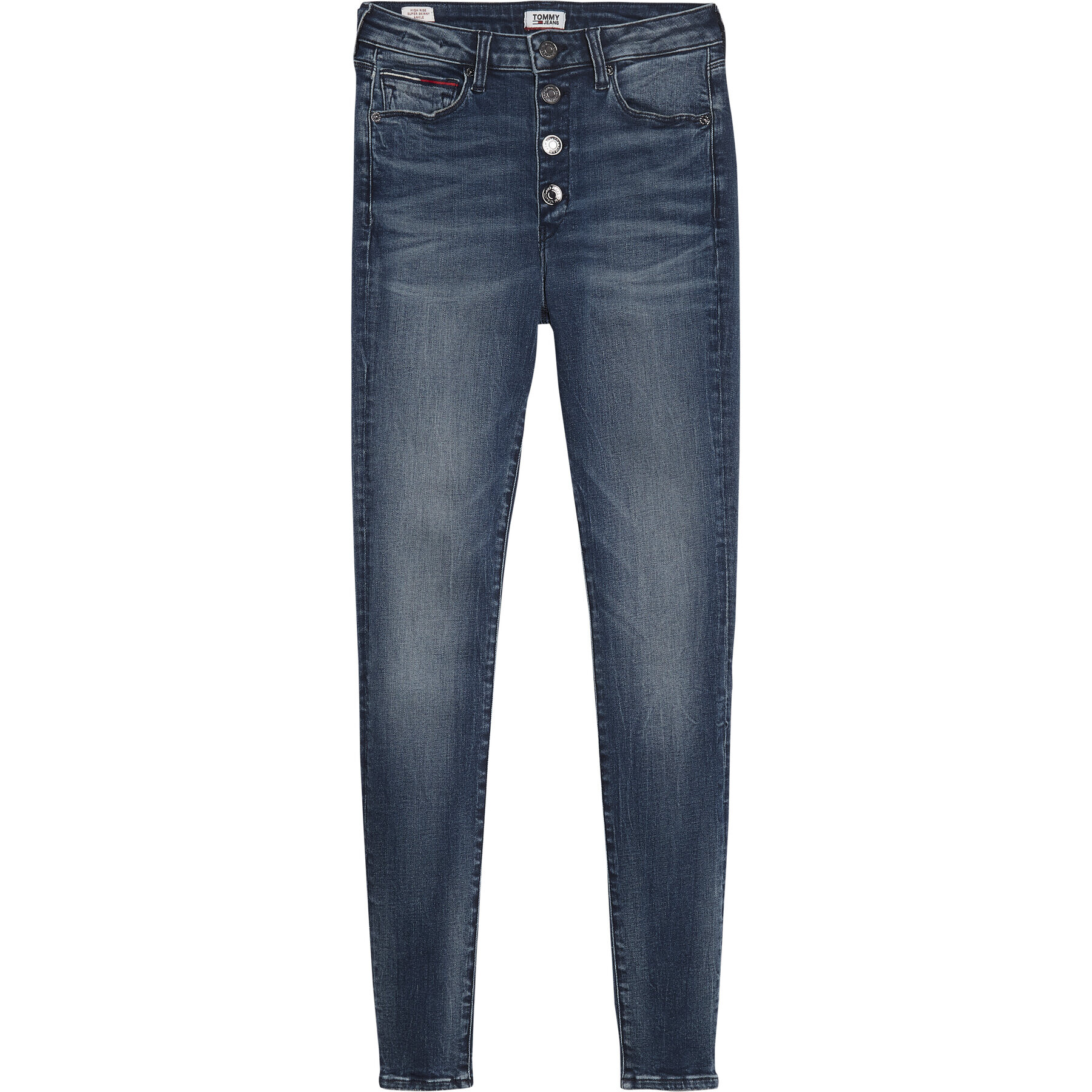 Tommy Jeans Blugi Skinny Fit Sylvia DW0DW08123 Bleumarin Super Skinny Fit - Pled.ro