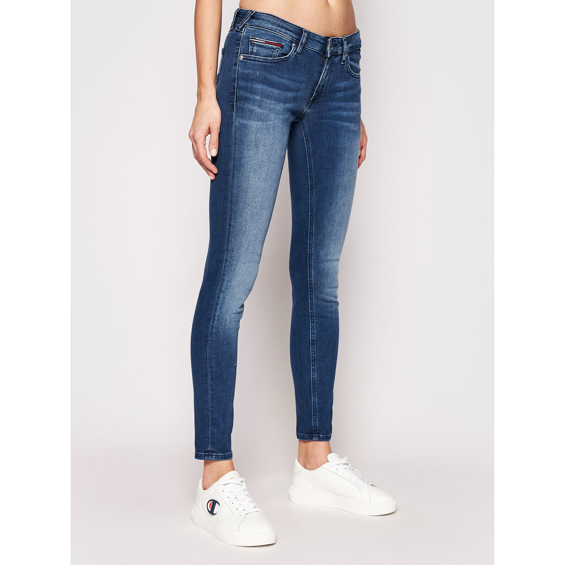 Tommy Jeans Blugi Sophie DW0DW09214 Bleumarin Skinny Fit - Pled.ro