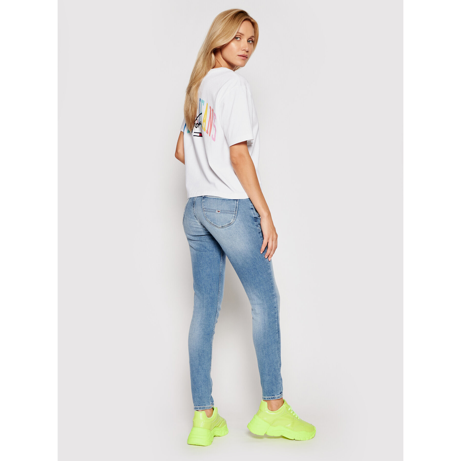 Tommy Jeans Blugi Sophie DW0DW09465 Albastru Skinny Fit - Pled.ro