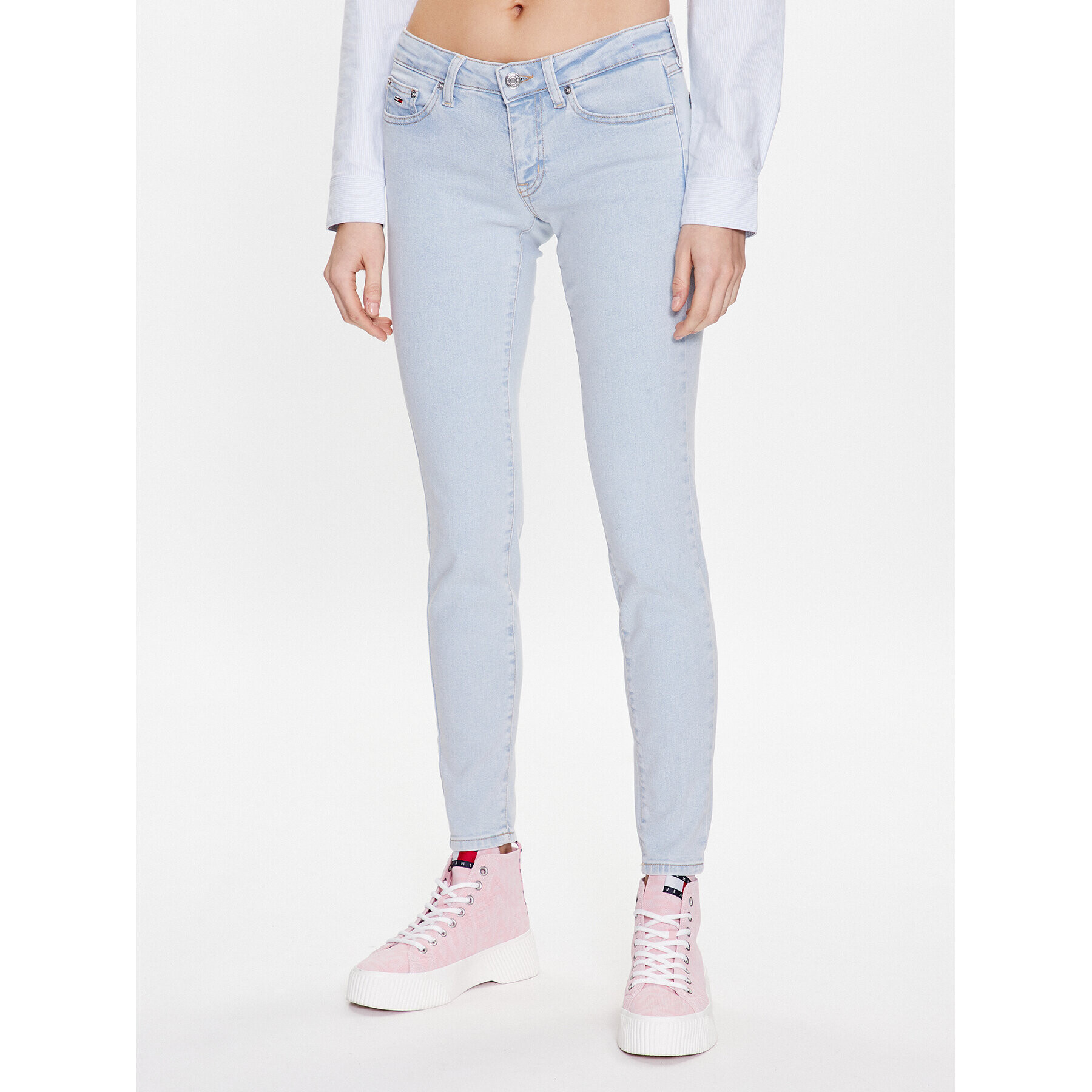 Tommy Jeans Blugi Sophie DW0DW15500 Albastru Skinny Fit - Pled.ro