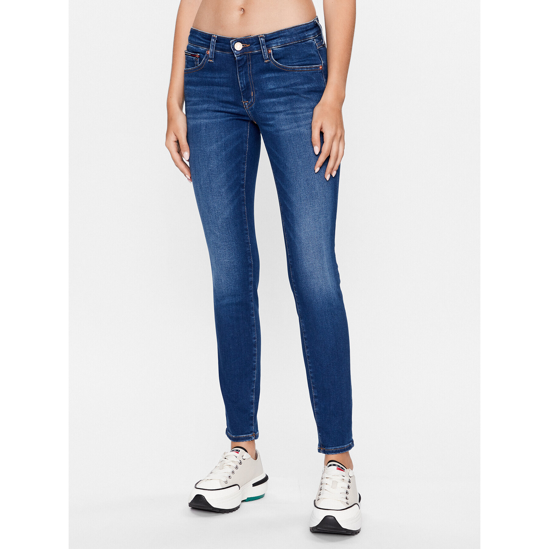 Tommy Jeans Blugi Sophie DW0DW16040 Bleumarin Skinny Fit - Pled.ro