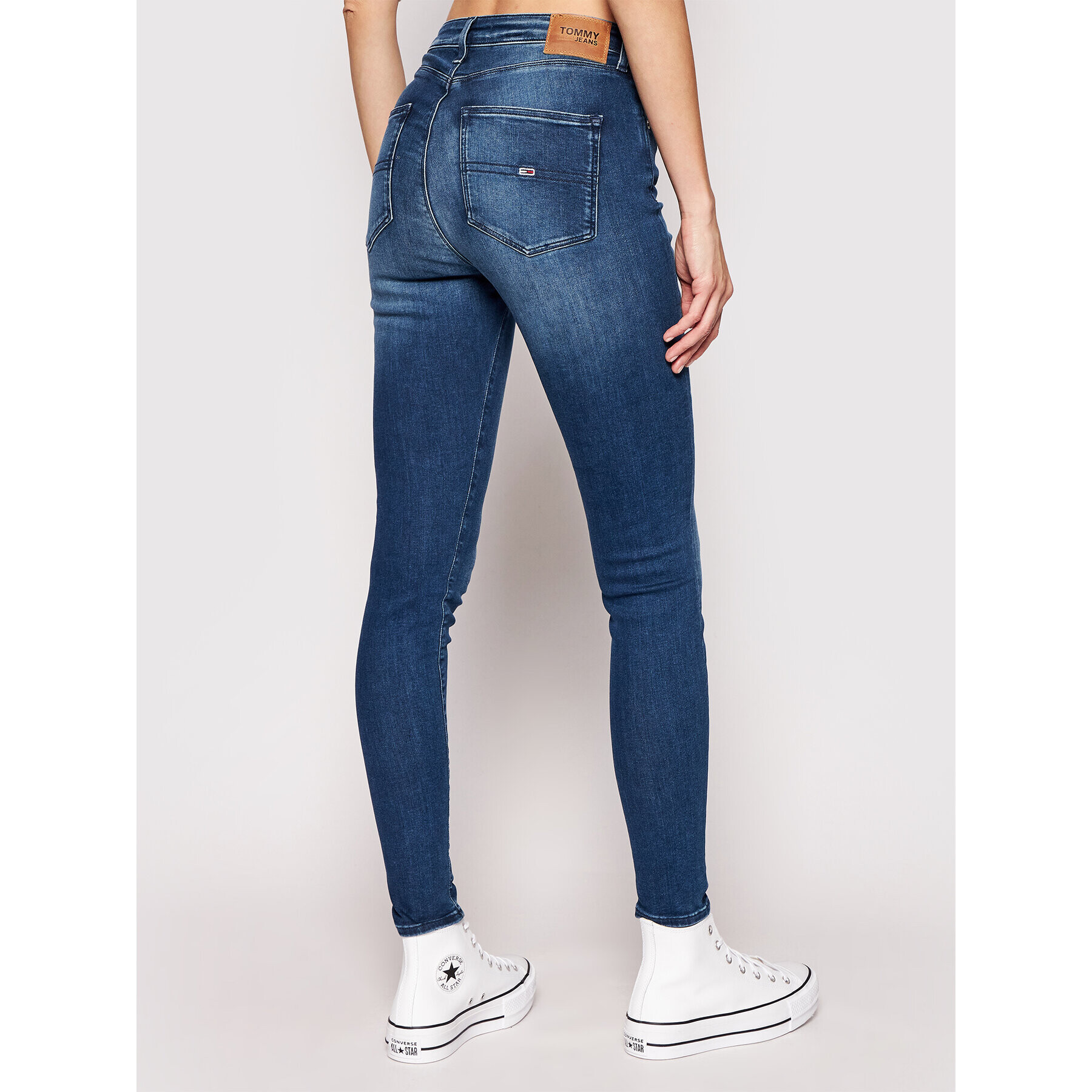 Tommy Jeans Blugi Sylvia DW0DW09215 Albastru Super Skinny Fit - Pled.ro