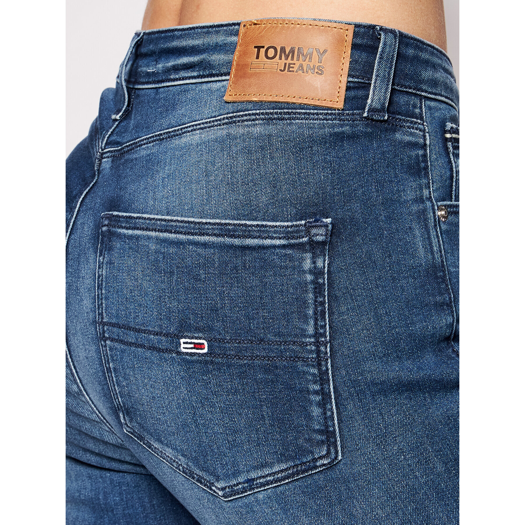 Tommy Jeans Blugi Sylvia DW0DW09215 Albastru Super Skinny Fit - Pled.ro