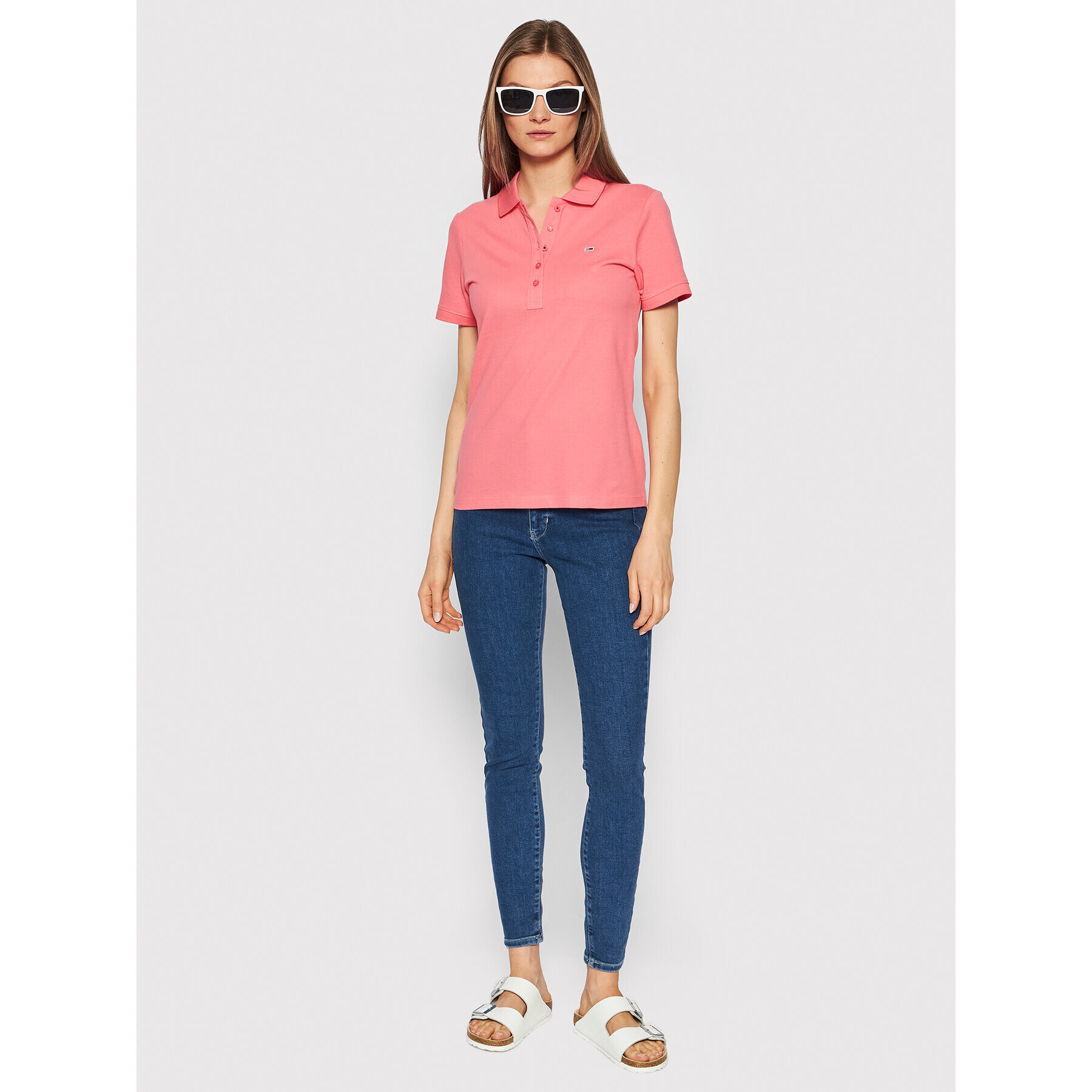 Tommy Jeans Blugi Sylvia DW0DW12934 Bleumarin Super Skinny Fit - Pled.ro