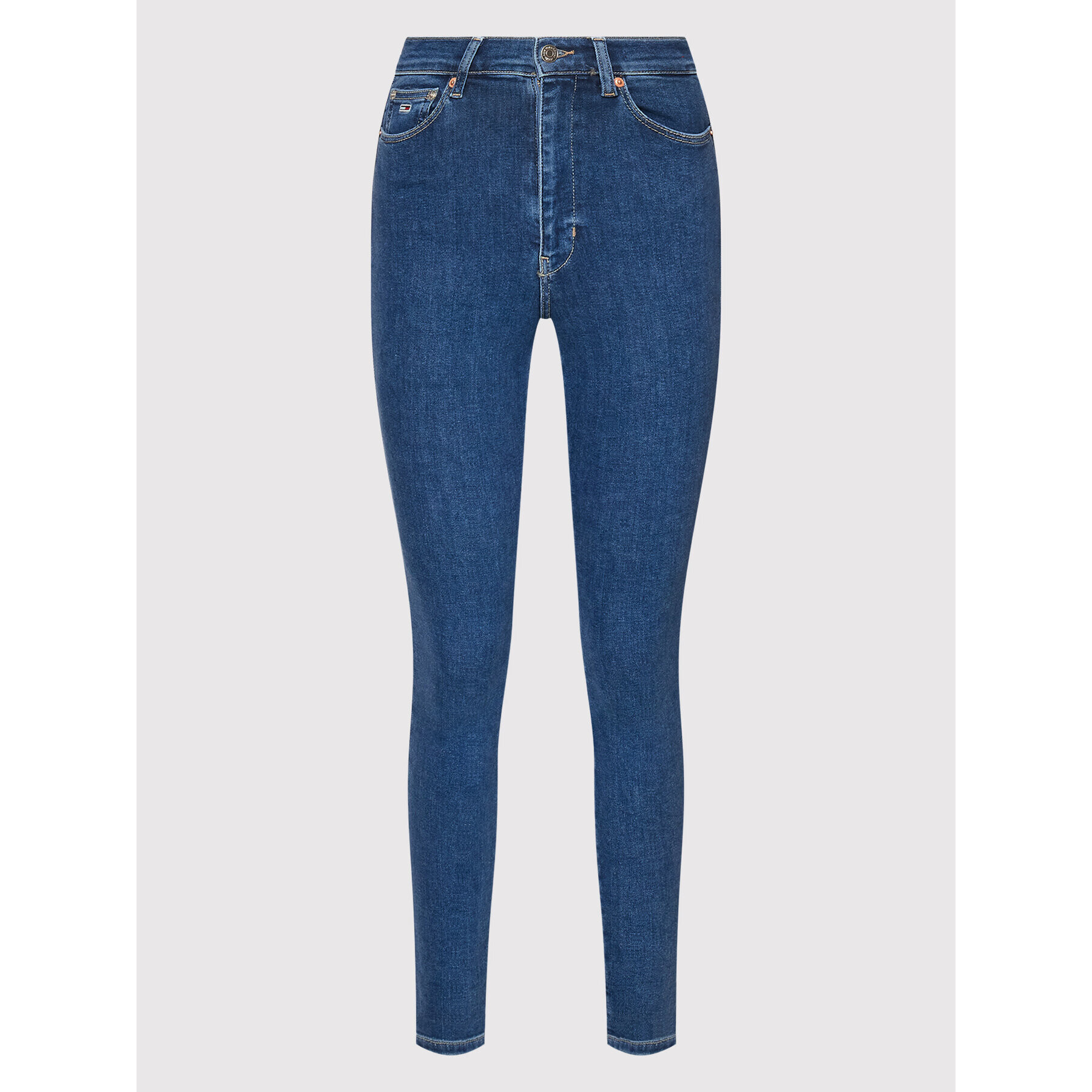 Tommy Jeans Blugi Sylvia DW0DW12934 Bleumarin Super Skinny Fit - Pled.ro