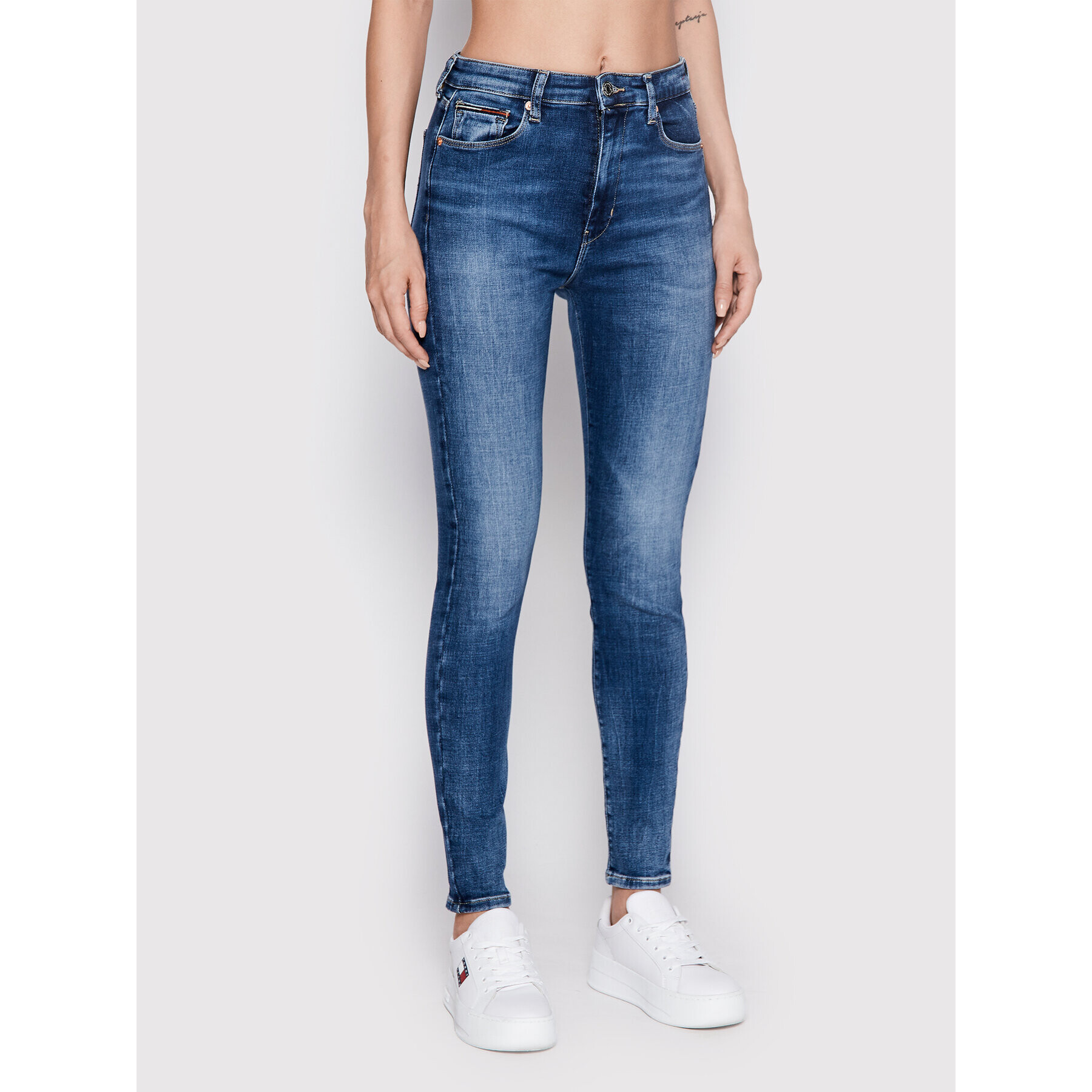 Tommy Jeans Blugi Sylvia DW0DW13354 Albastru Skinny Fit - Pled.ro