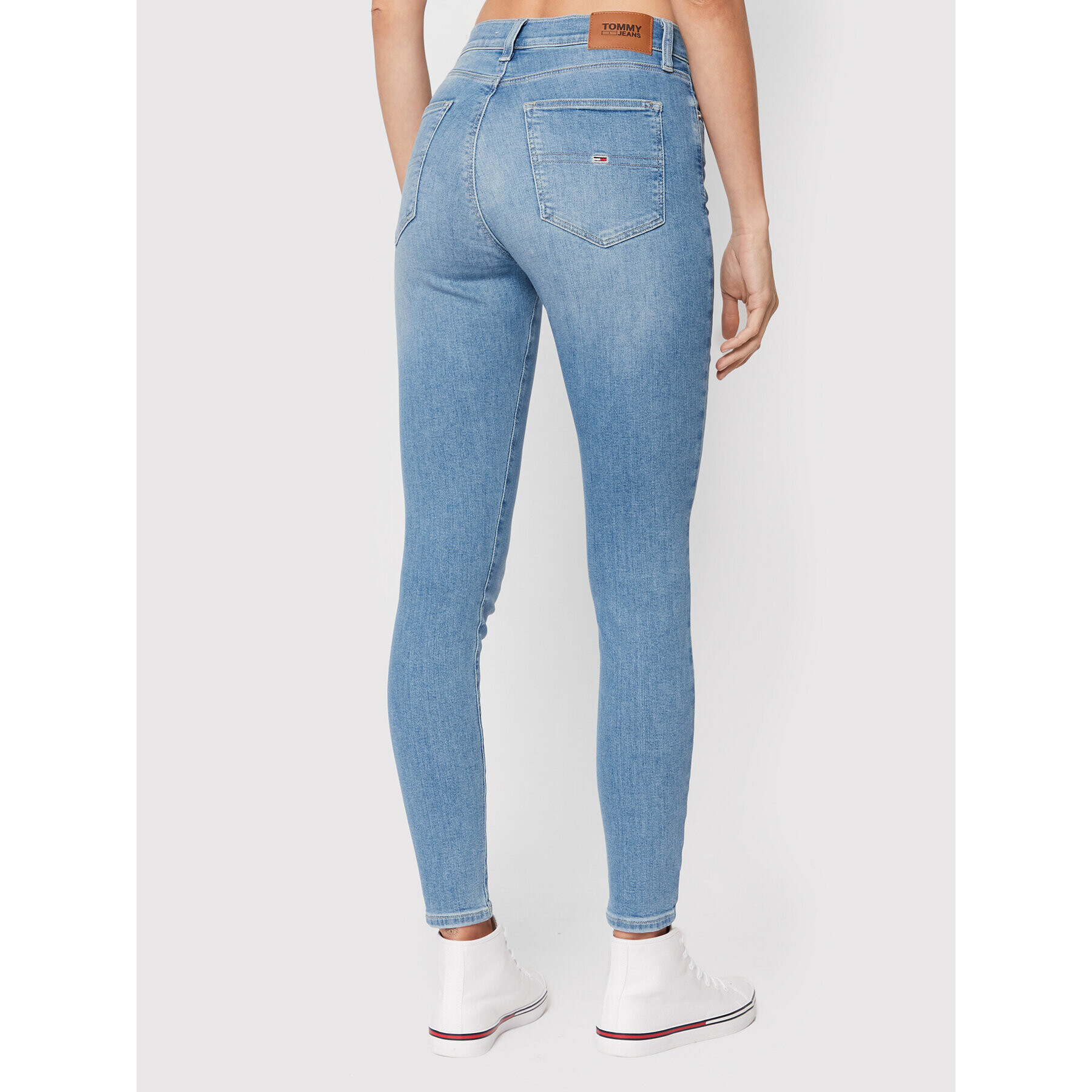 Tommy Jeans Blugi Sylvia DW0DW13370 Albastru Super Skinny Fit - Pled.ro