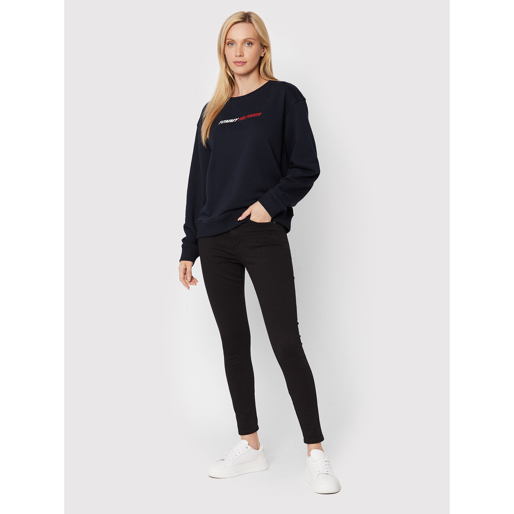 Tommy Jeans Blugi Sylvia DW0DW13388 Negru Skinny Fit - Pled.ro