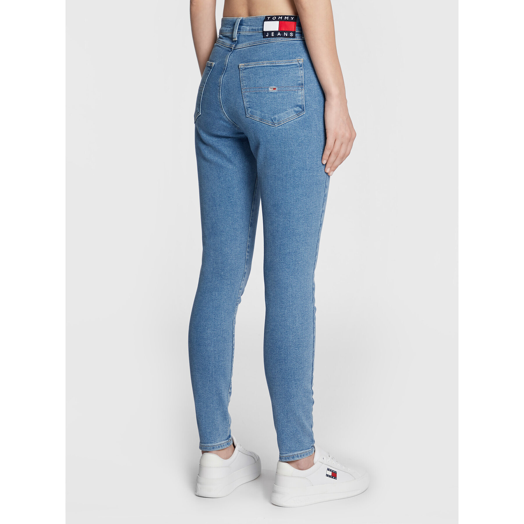 Tommy Jeans Blugi Sylvia DW0DW13900 Albastru Super Skinny Fit - Pled.ro