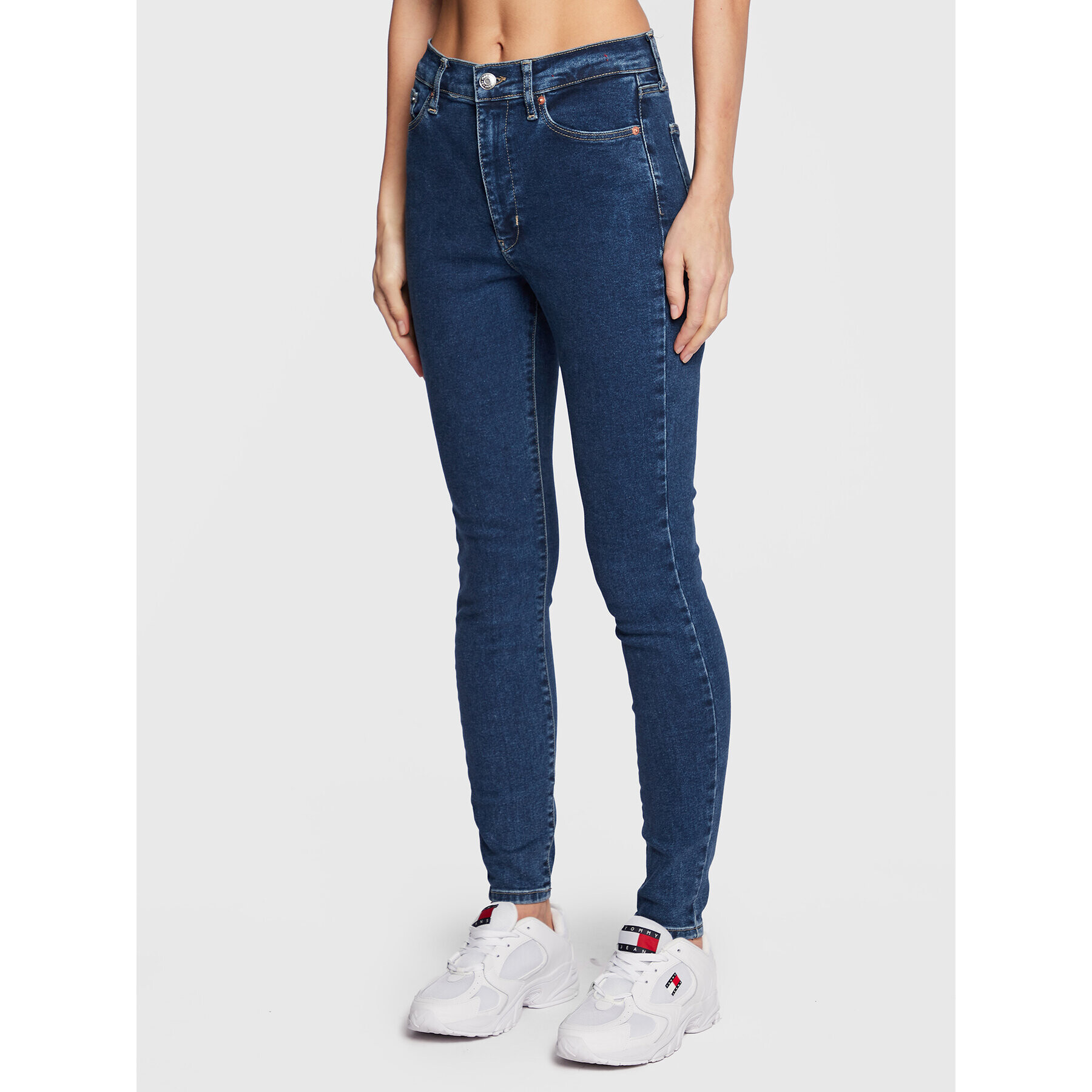 Tommy Jeans Blugi Sylvia DW0DW14095 Albastru Skinny Fit - Pled.ro