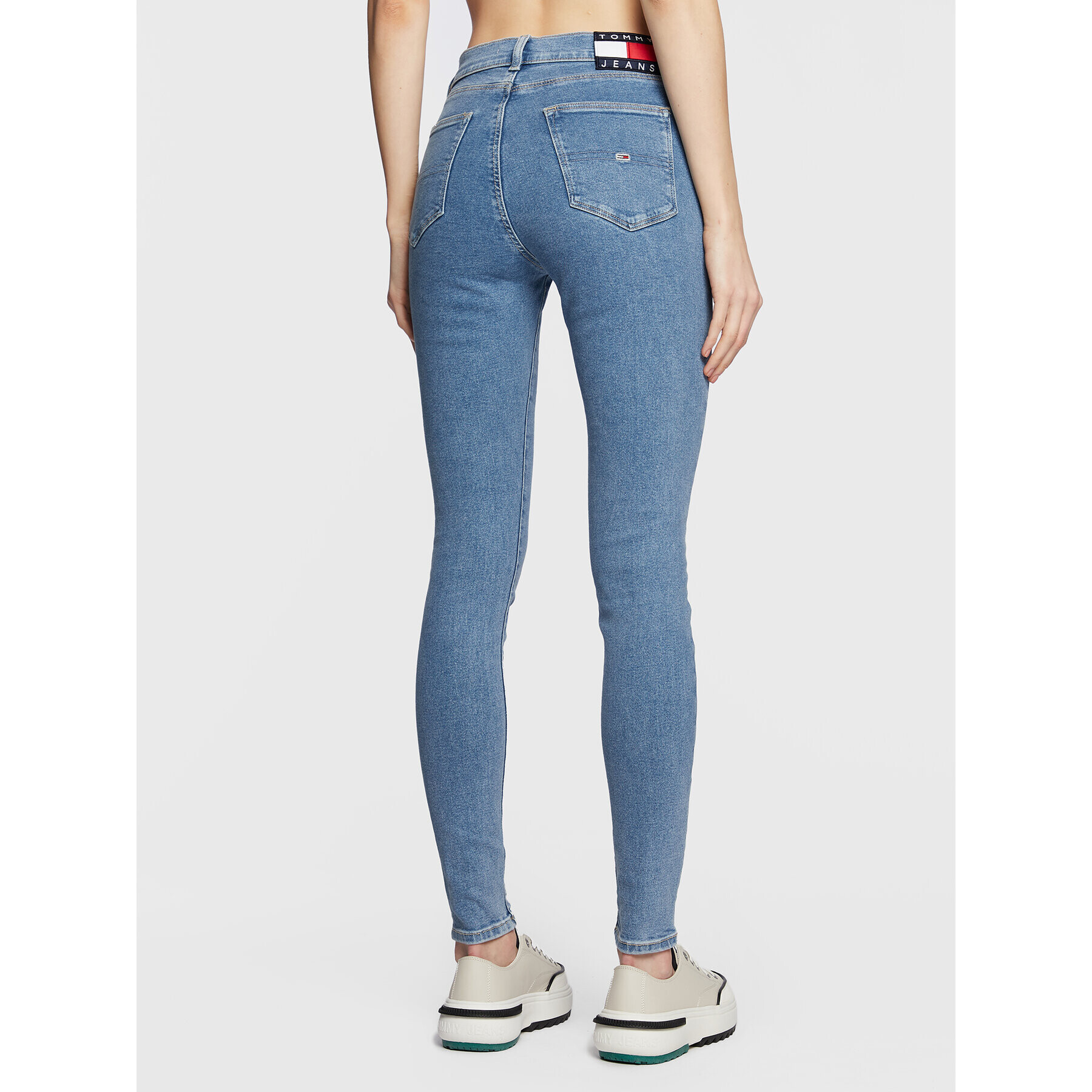 Tommy Jeans Blugi Sylvia DW0DW14794 Albastru Super Skinny Fit - Pled.ro