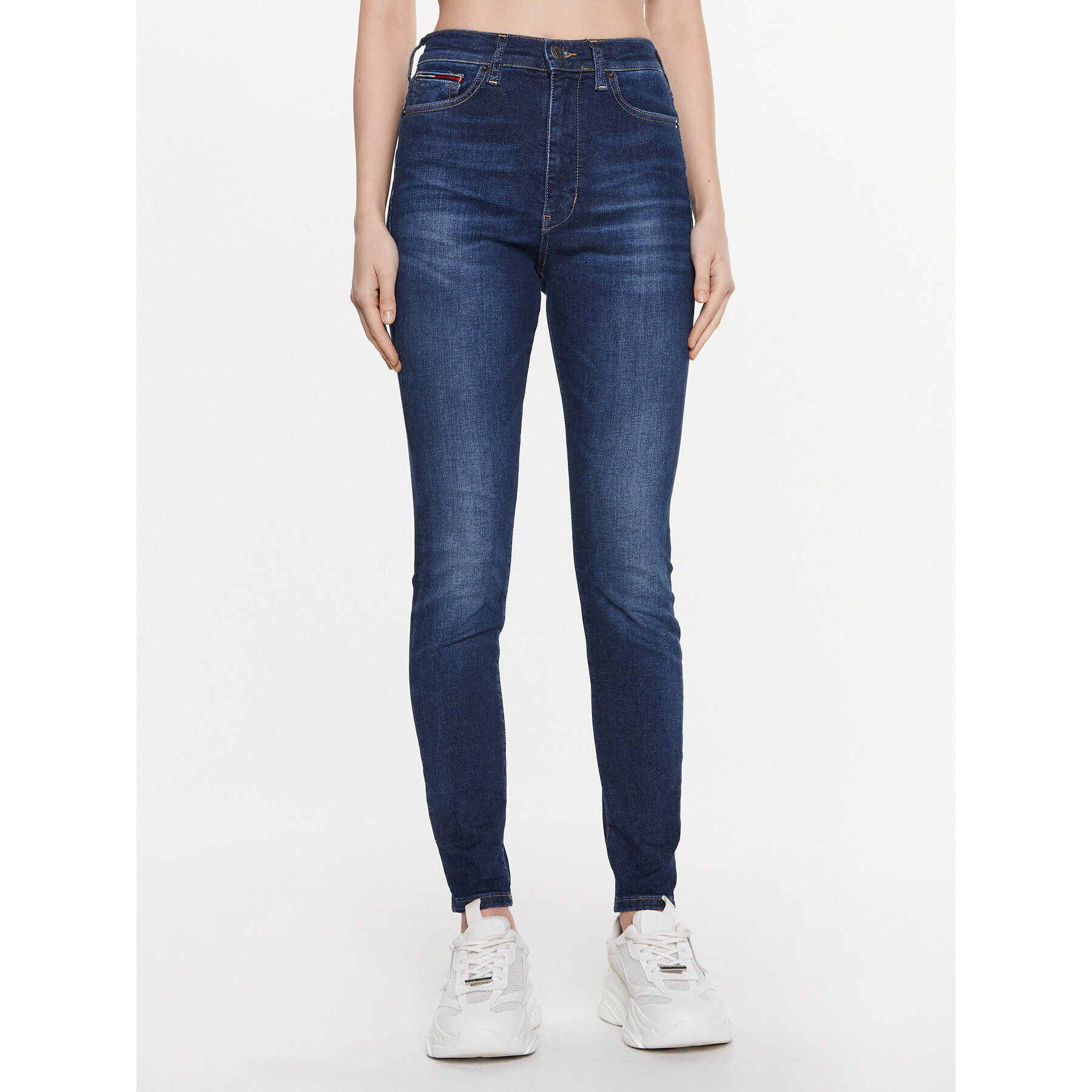 Tommy Jeans Blugi Sylvia DW0DW15488 Bleumarin Skinny Fit - Pled.ro