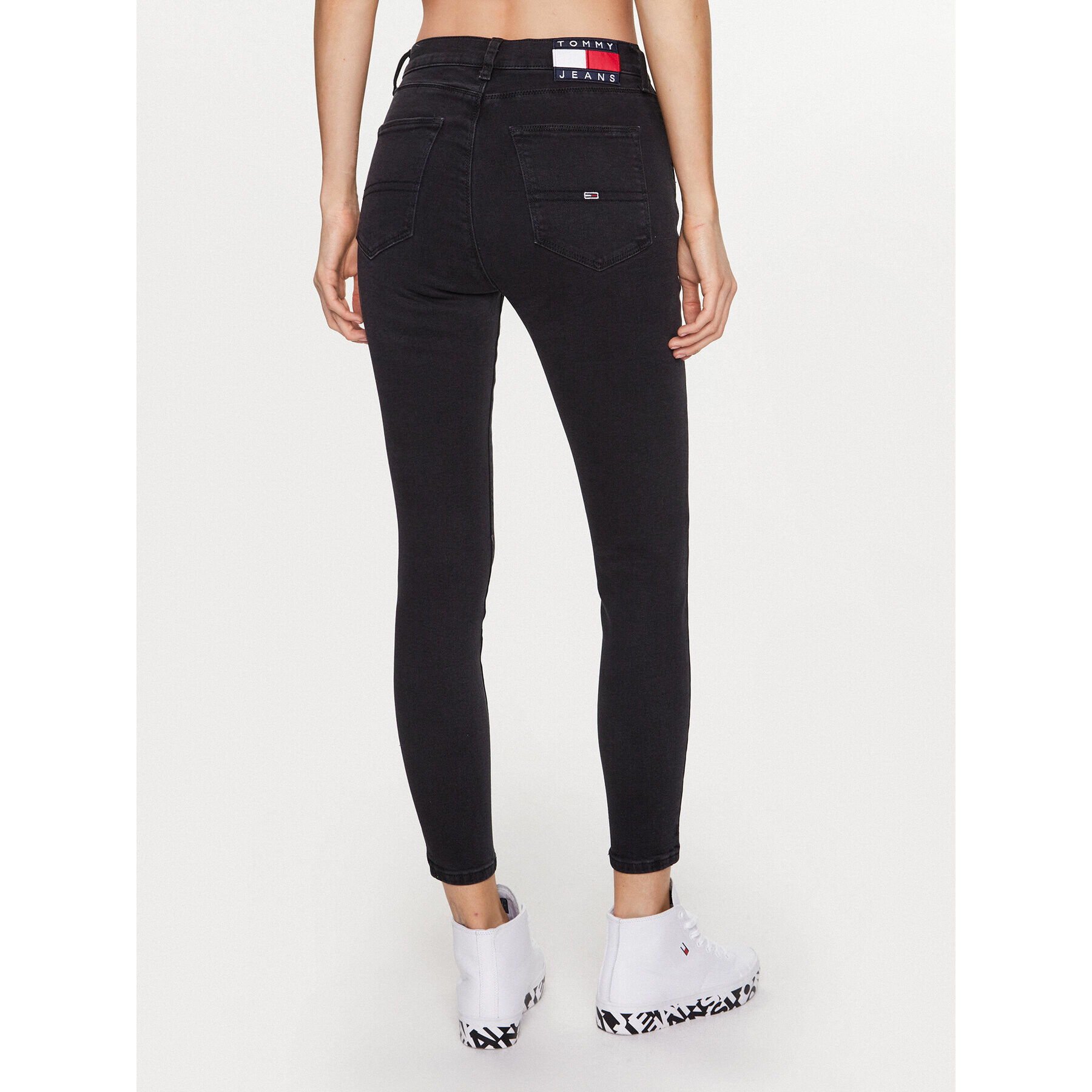 Tommy Jeans Blugi Sylvia DW0DW15509 Negru Super Skinny Fit - Pled.ro