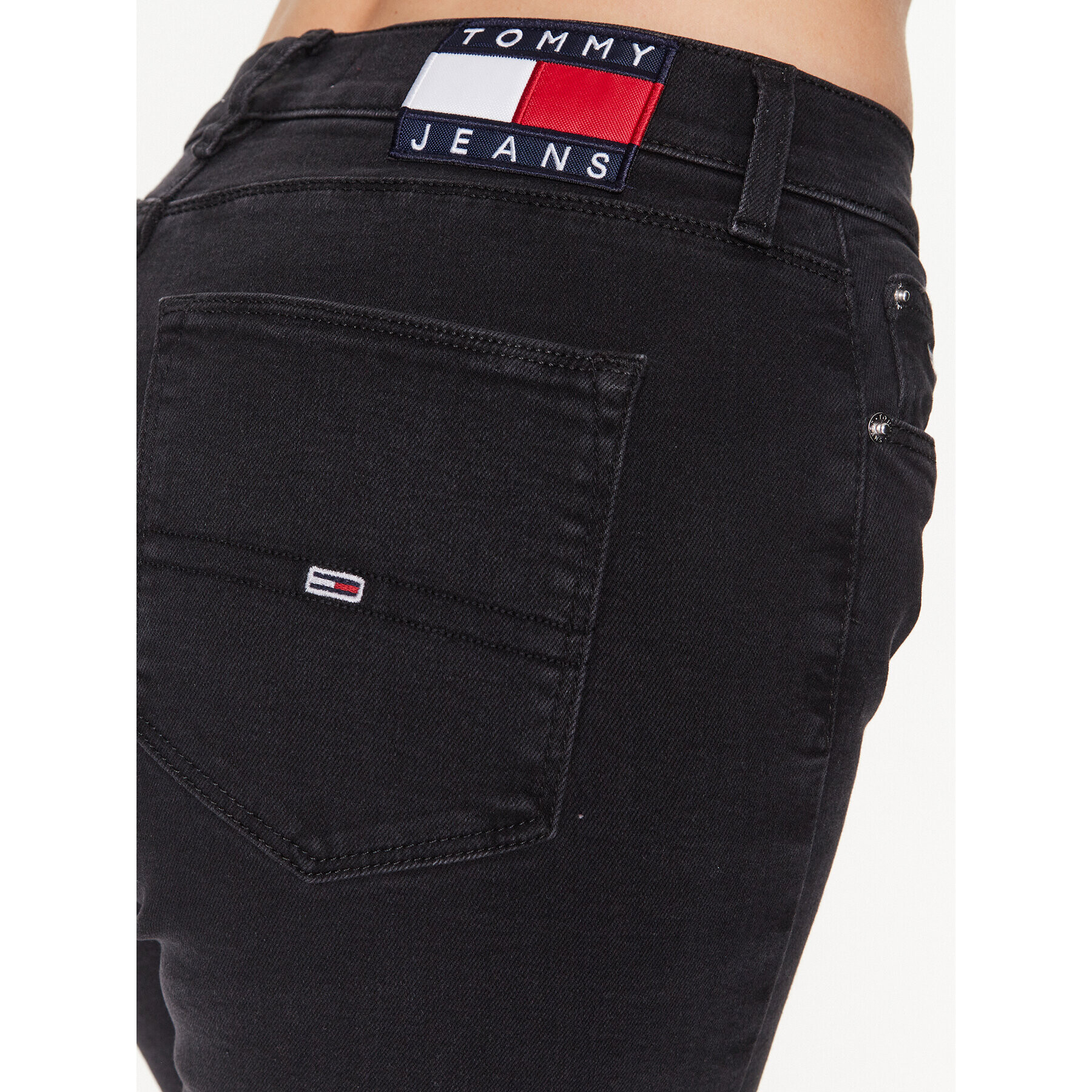 Tommy Jeans Blugi Sylvia DW0DW15509 Negru Super Skinny Fit - Pled.ro