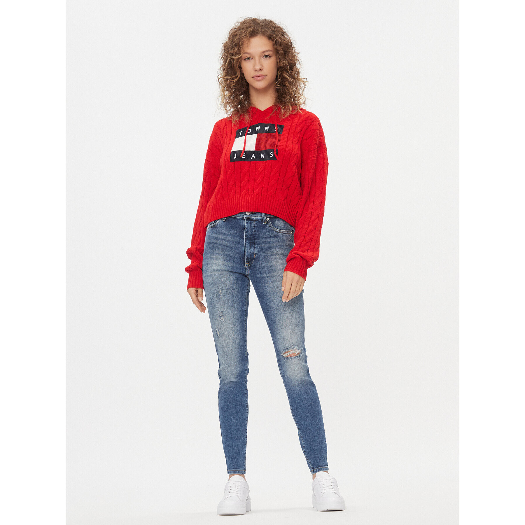 Tommy Jeans Blugi Sylvia DW0DW16030 Albastru Skinny Fit - Pled.ro