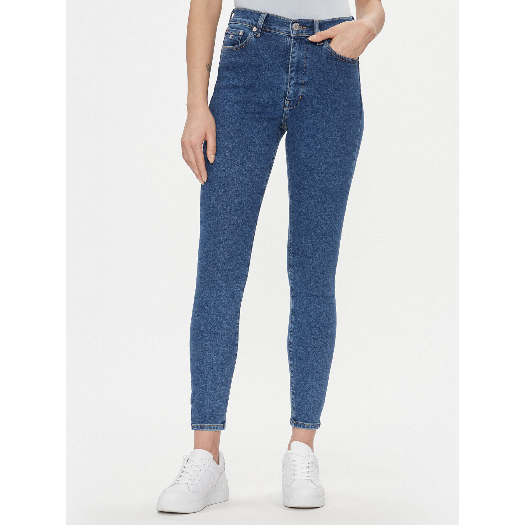 Tommy Jeans Blugi Sylvia DW0DW17147 Albastru Skinny Fit - Pled.ro