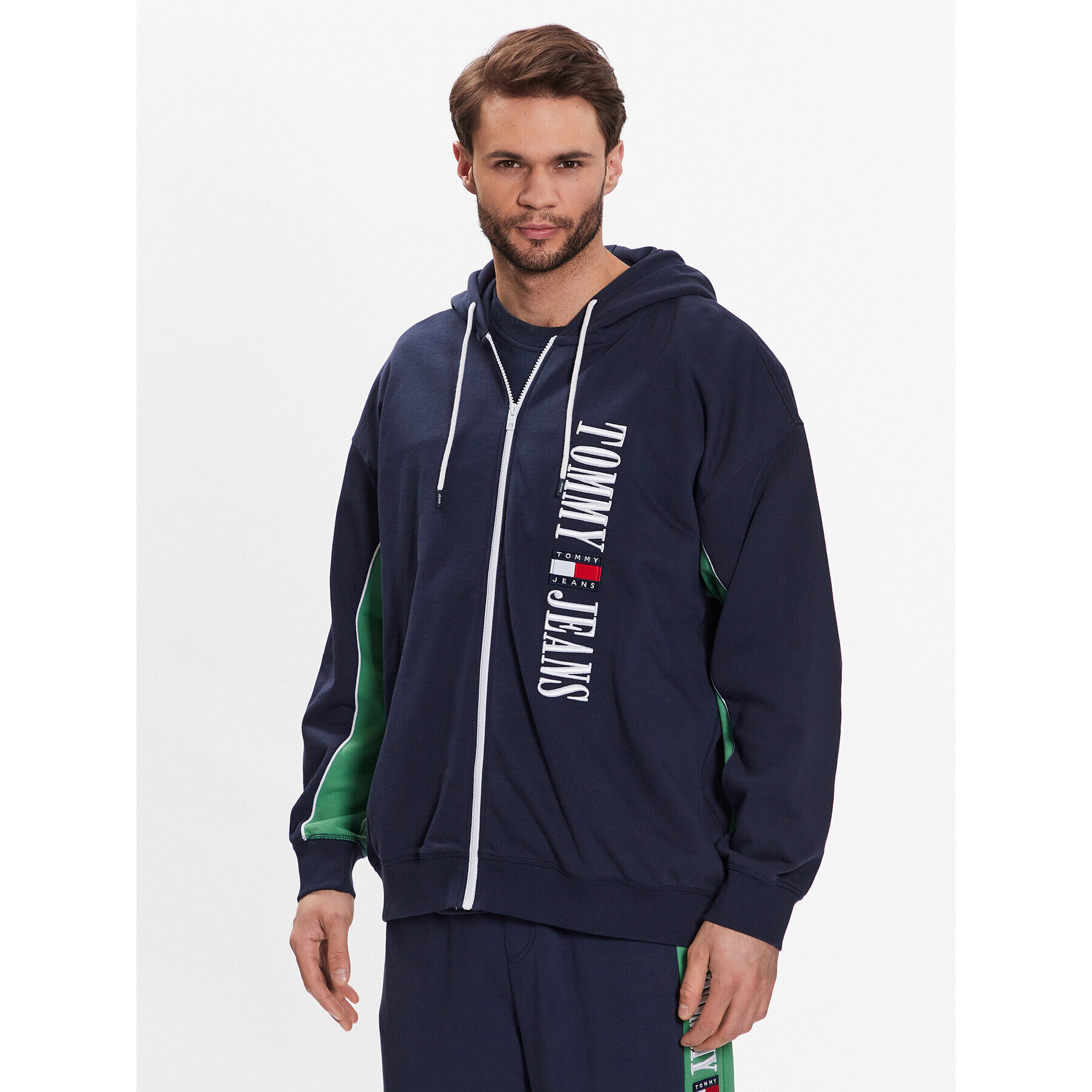 Tommy Jeans Bluză Archive DM0DM16374 Bleumarin Oversize - Pled.ro