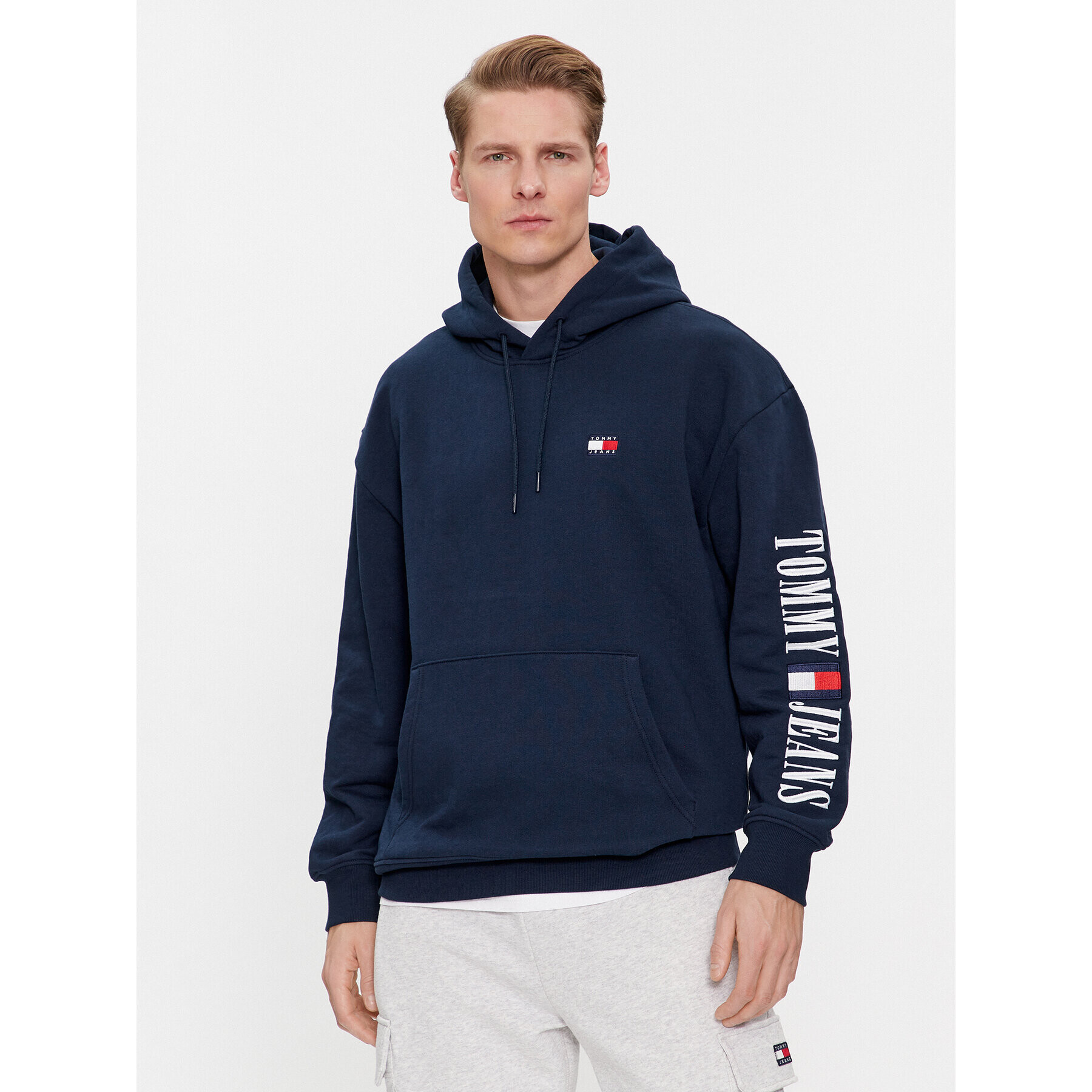 Tommy Jeans Bluză Archive DM0DM18494 Bleumarin Relaxed Fit - Pled.ro