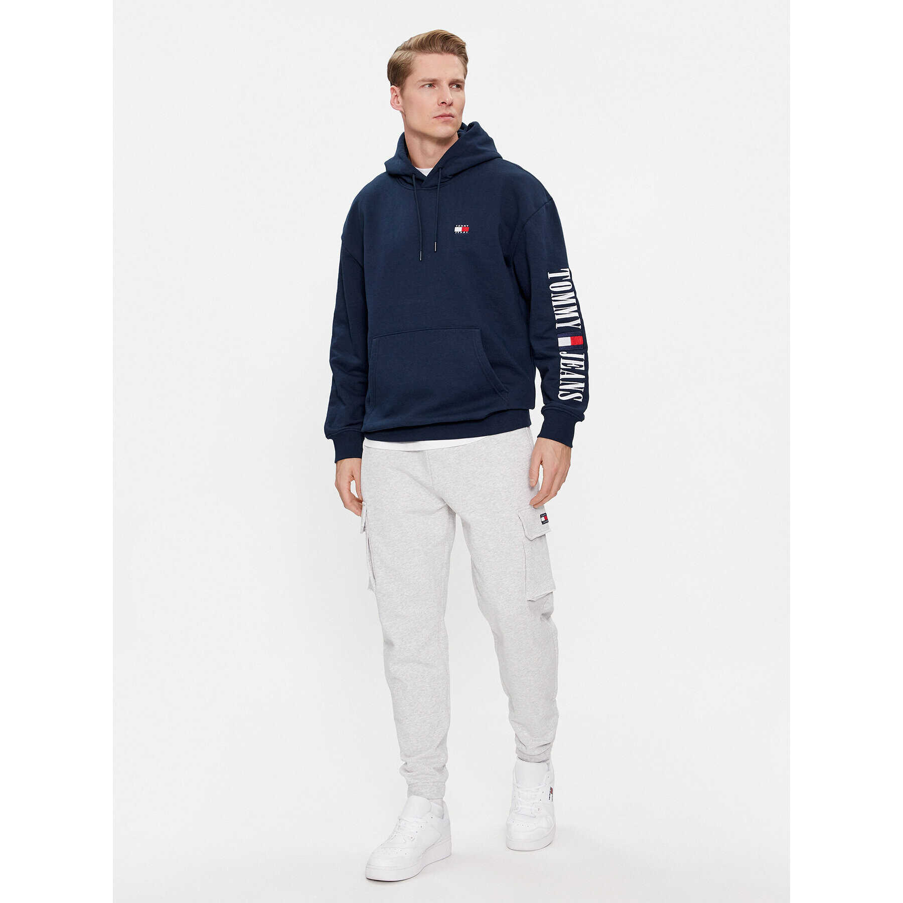 Tommy Jeans Bluză Archive DM0DM18494 Bleumarin Relaxed Fit - Pled.ro