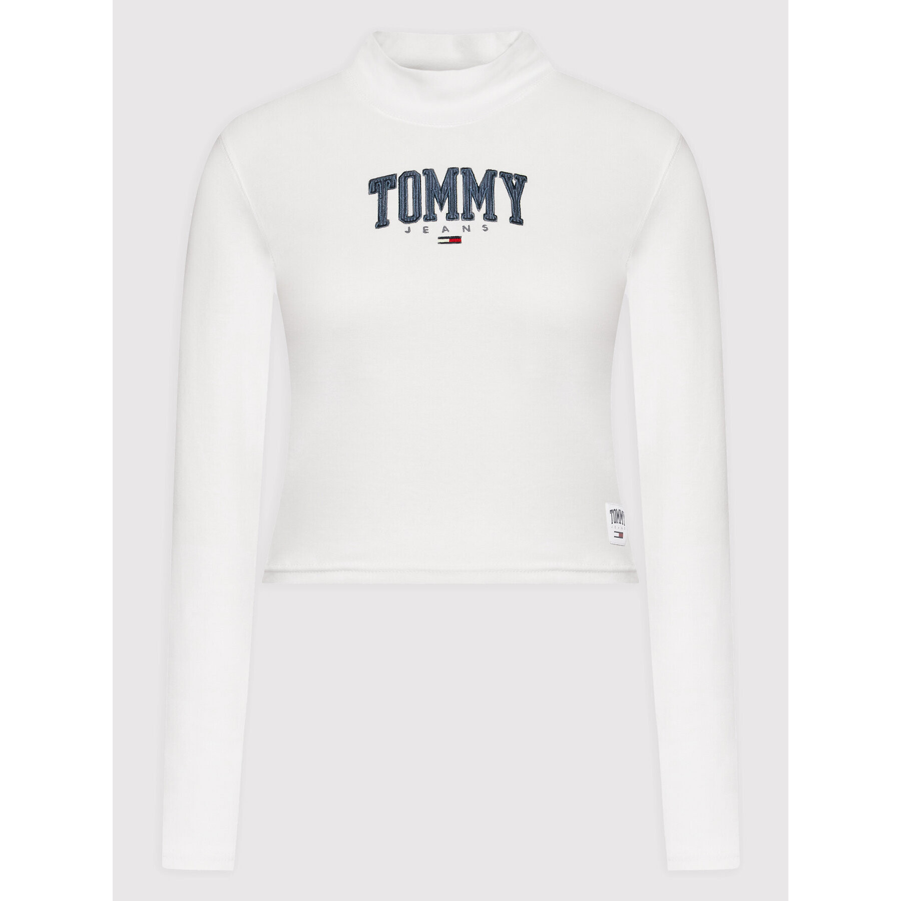 Tommy Jeans Bluză Baby DW0DW12112 Alb Cropped Fit - Pled.ro