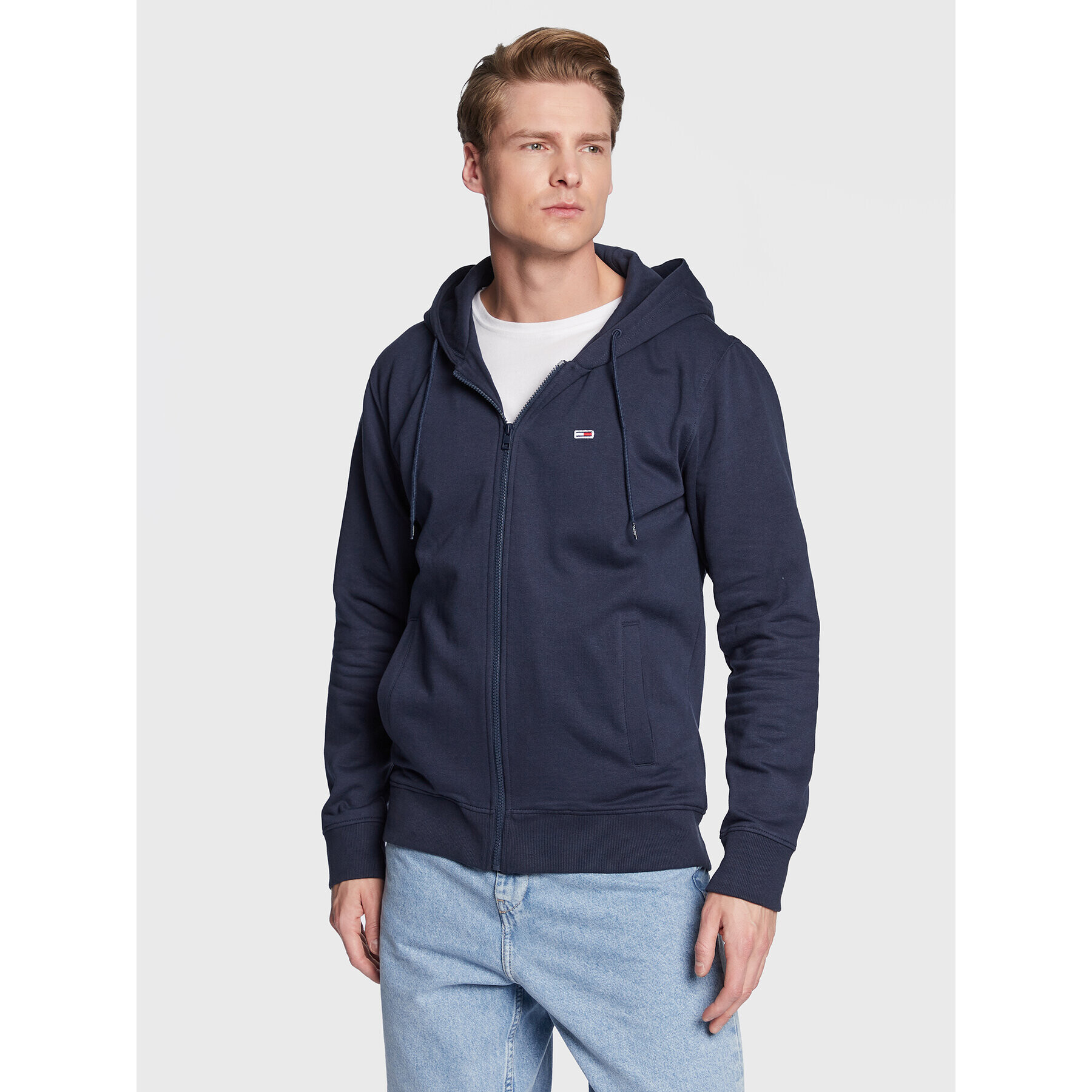 Tommy Jeans Bluză Back Linear DM0DM15694 Bleumarin Regular Fit - Pled.ro