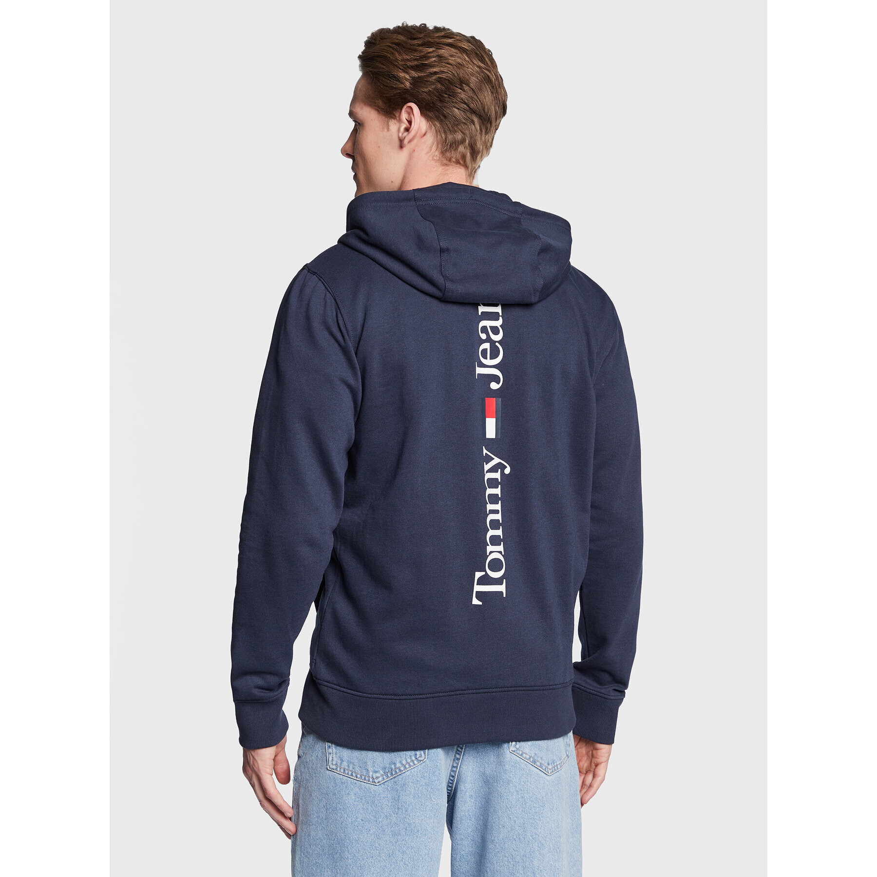 Tommy Jeans Bluză Back Linear DM0DM15694 Bleumarin Regular Fit - Pled.ro