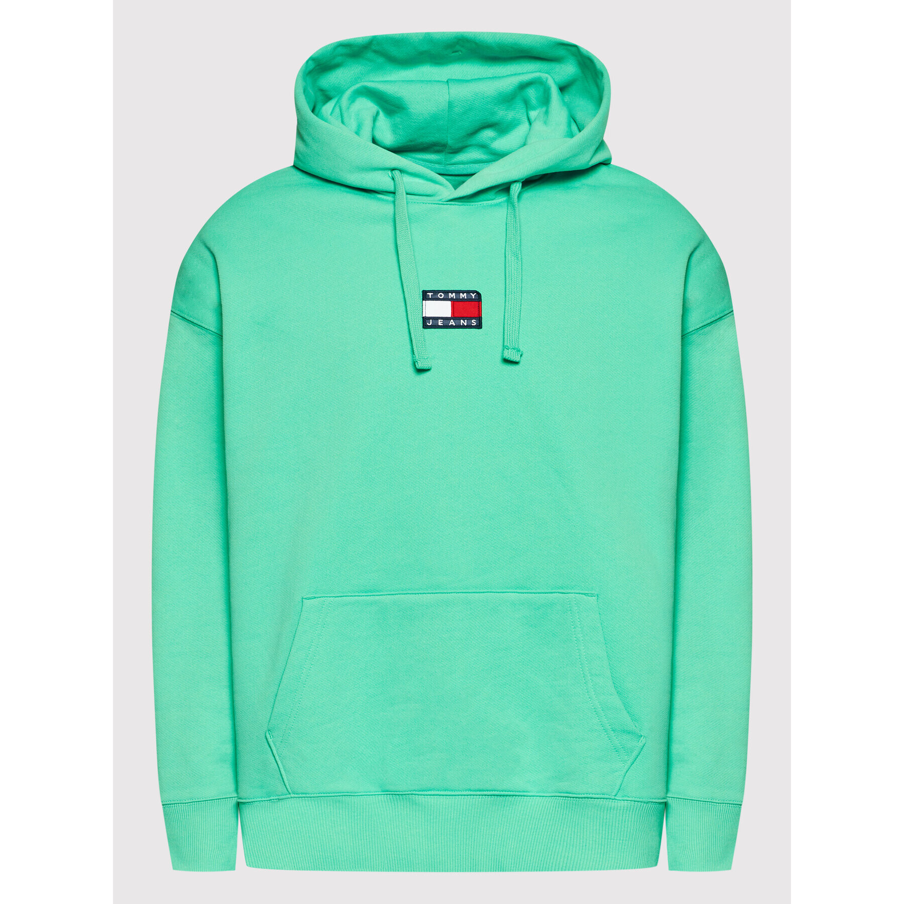 Tommy Jeans Bluză Badge DM0DM10904 Verde Regular Fit - Pled.ro