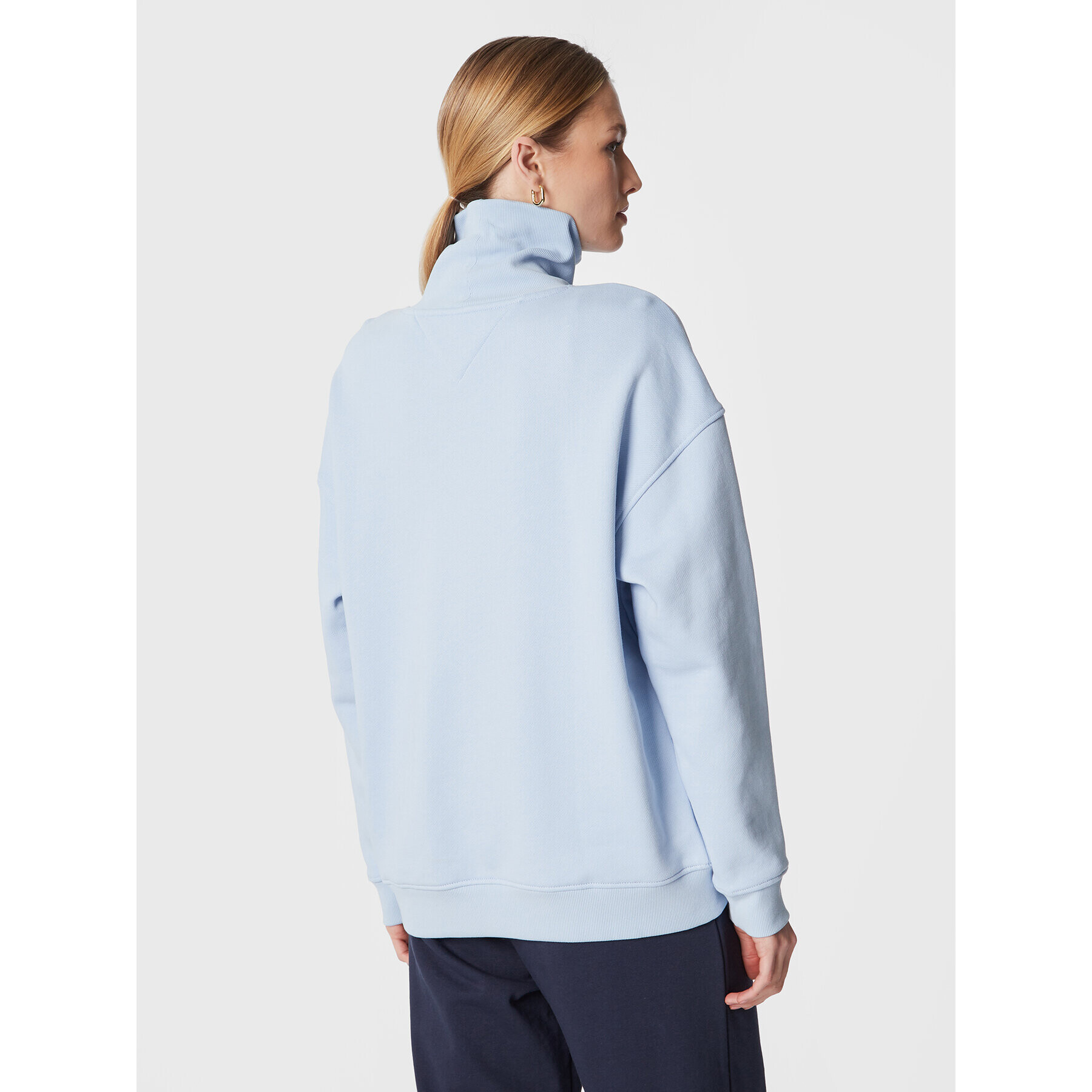 Tommy Jeans Bluză Badge DW0DW14855 Albastru Oversize - Pled.ro