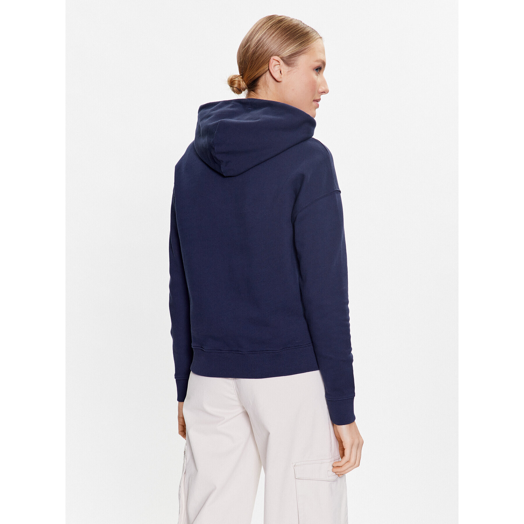 Tommy Jeans Bluză Badge DW0DW15411 Bleumarin Relaxed Fit - Pled.ro