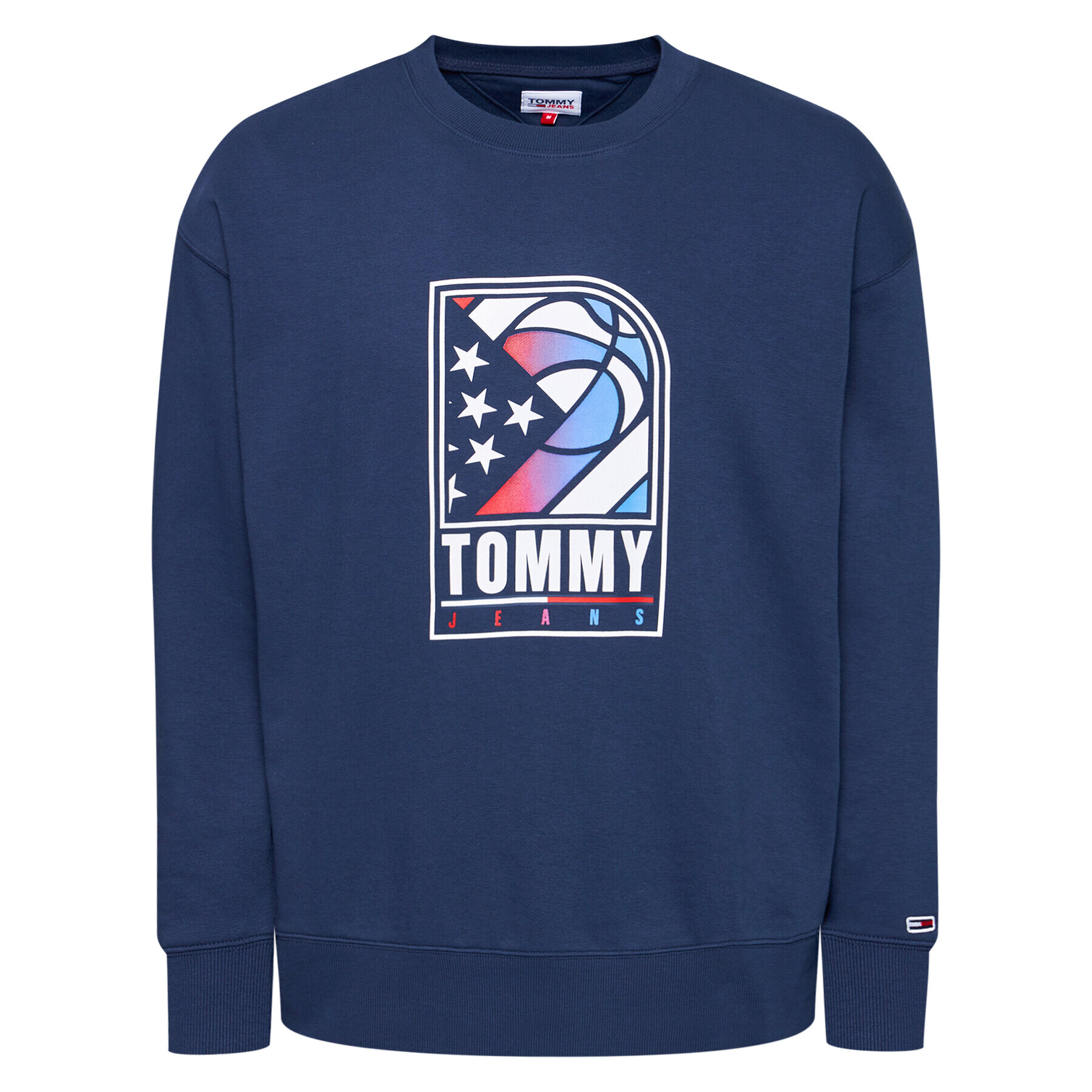 Tommy Jeans Bluză Basketball Crew DM0DM10661 Bleumarin Regular Fit - Pled.ro