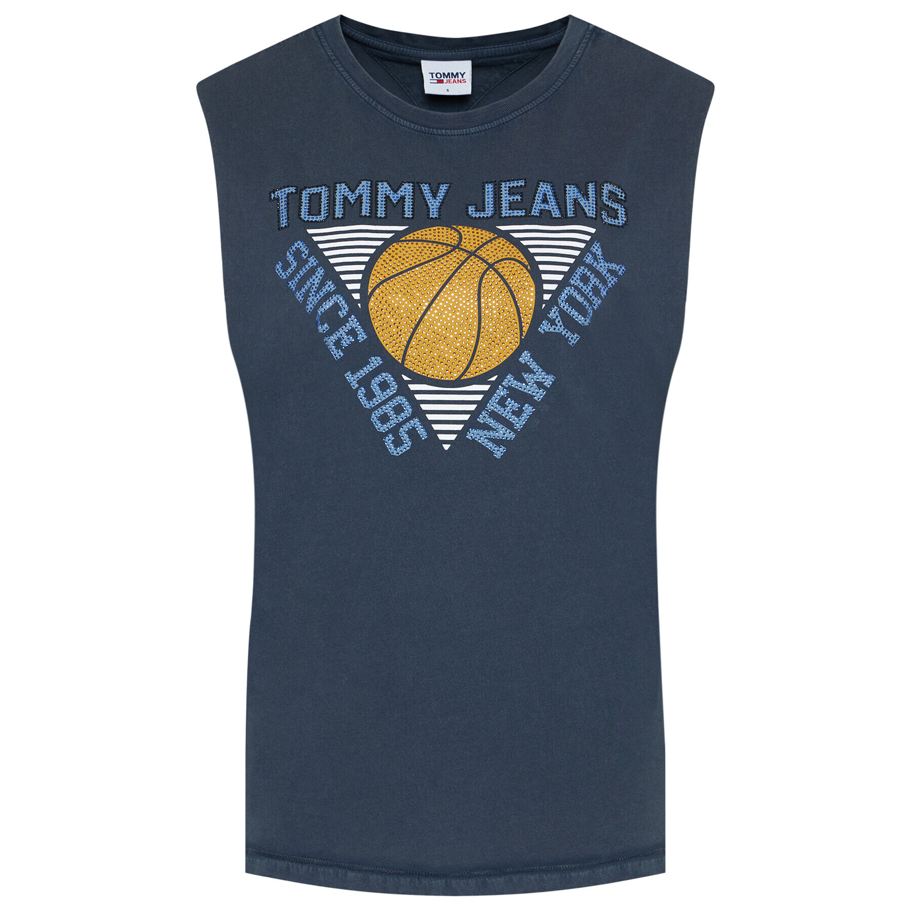 Tommy Jeans Bluză Basketball DW0DW09821 Bleumarin Relaxed Fit - Pled.ro